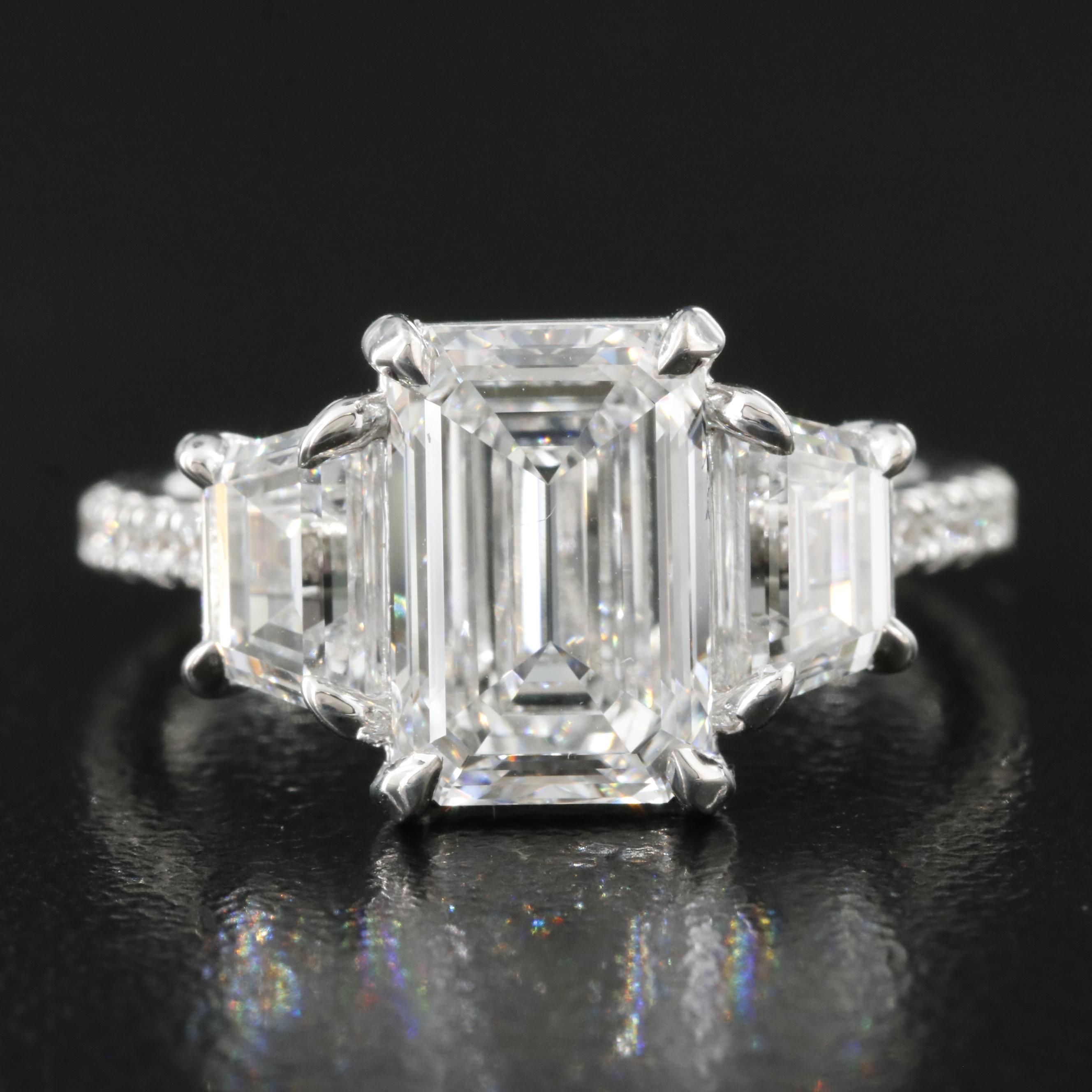 18K 4.63 CTW Lab Grown Diamond Ring with an IGI Report