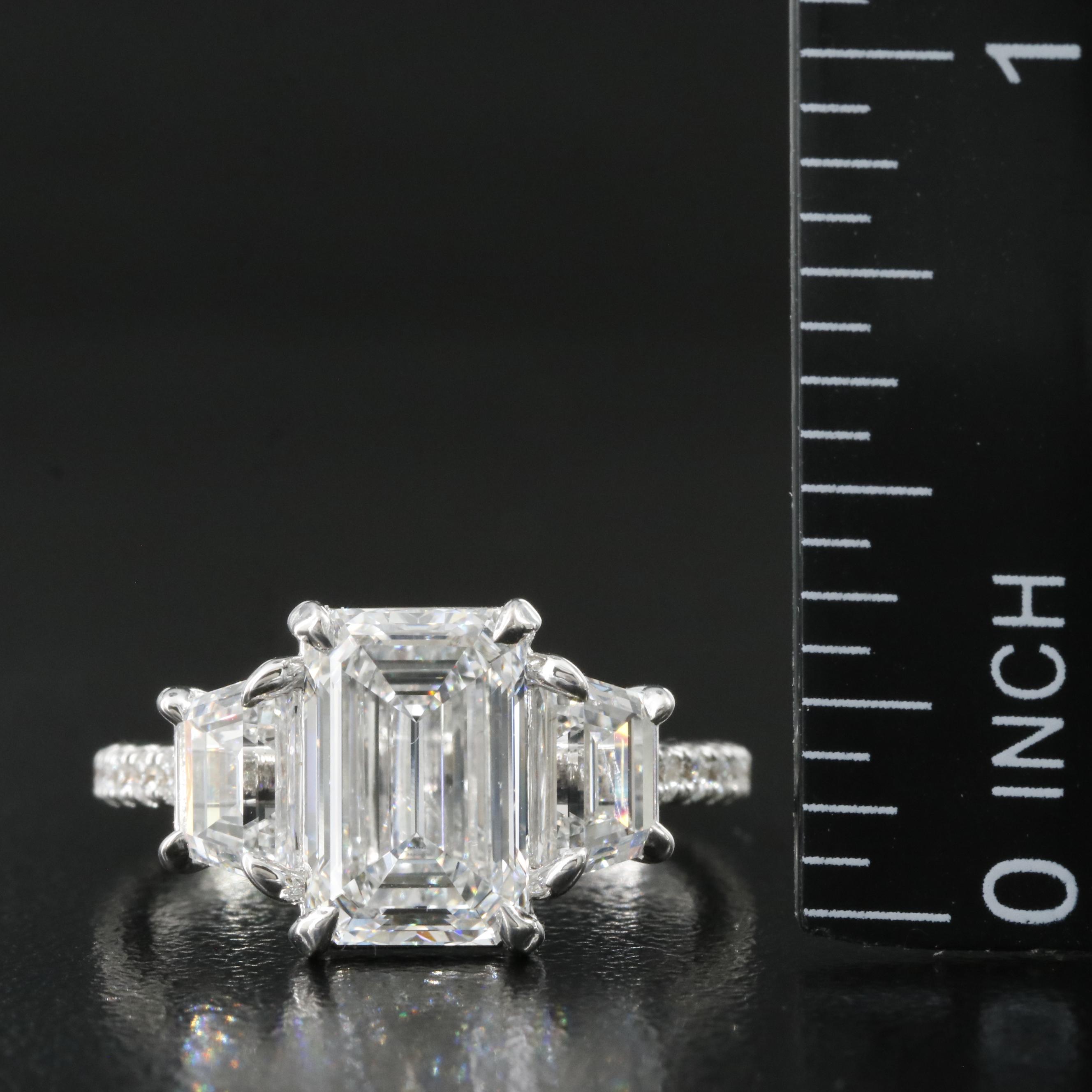 18K 4.63 CTW Lab Grown Diamond Ring with an IGI Report