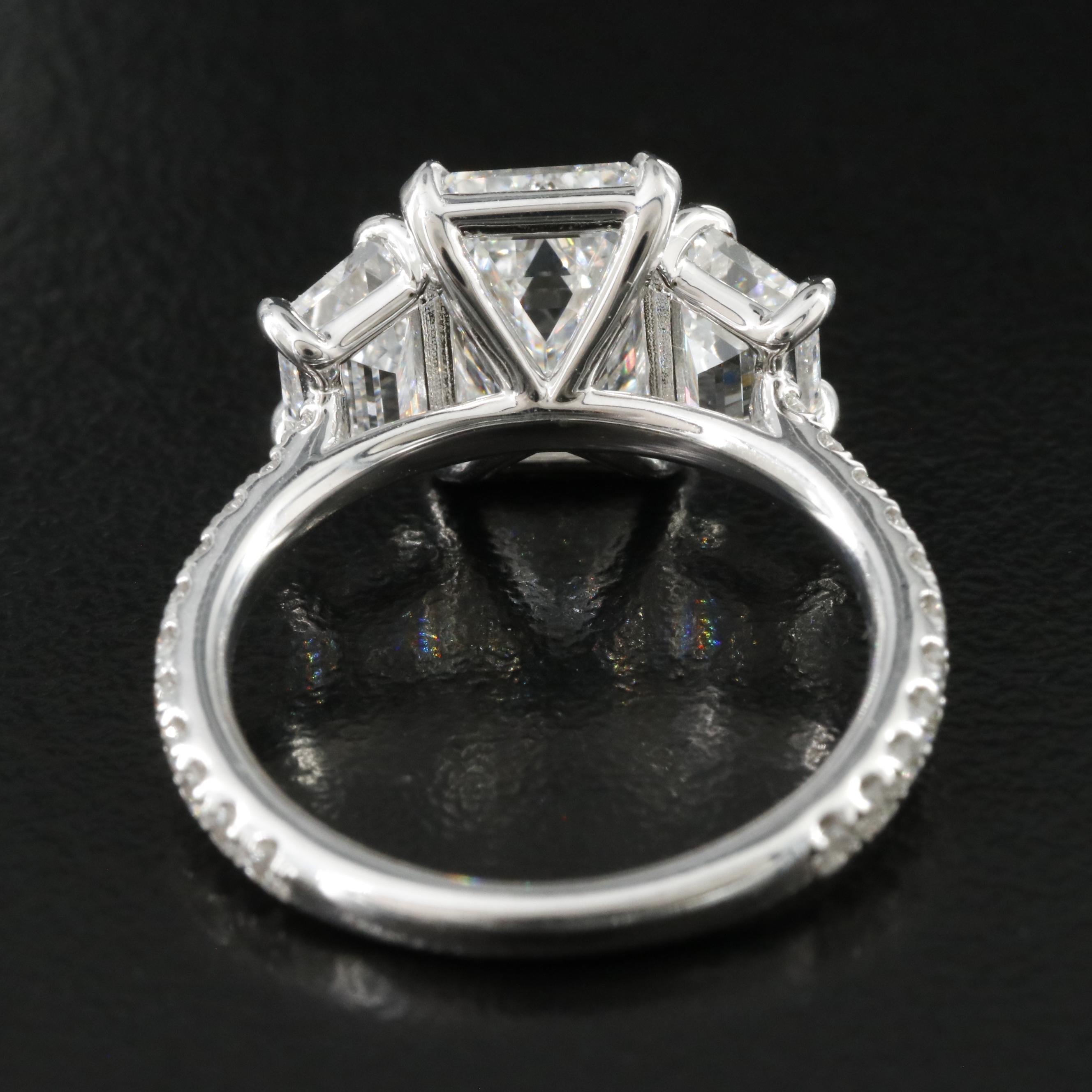 18K 4.63 CTW Lab Grown Diamond Ring with an IGI Report