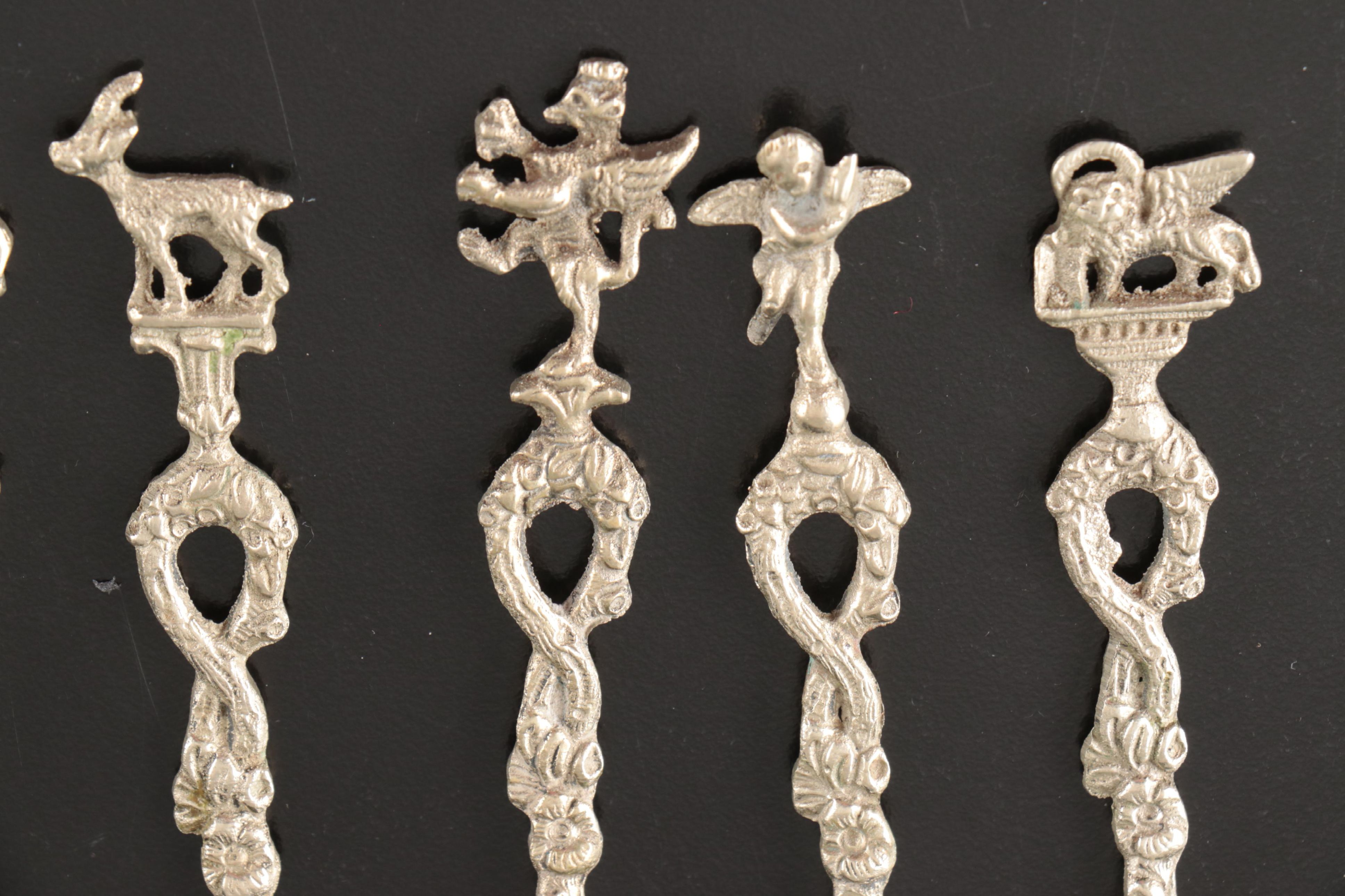 Italian City Symbols and Other Demitasse Spoons, Mid to Late 20th Century