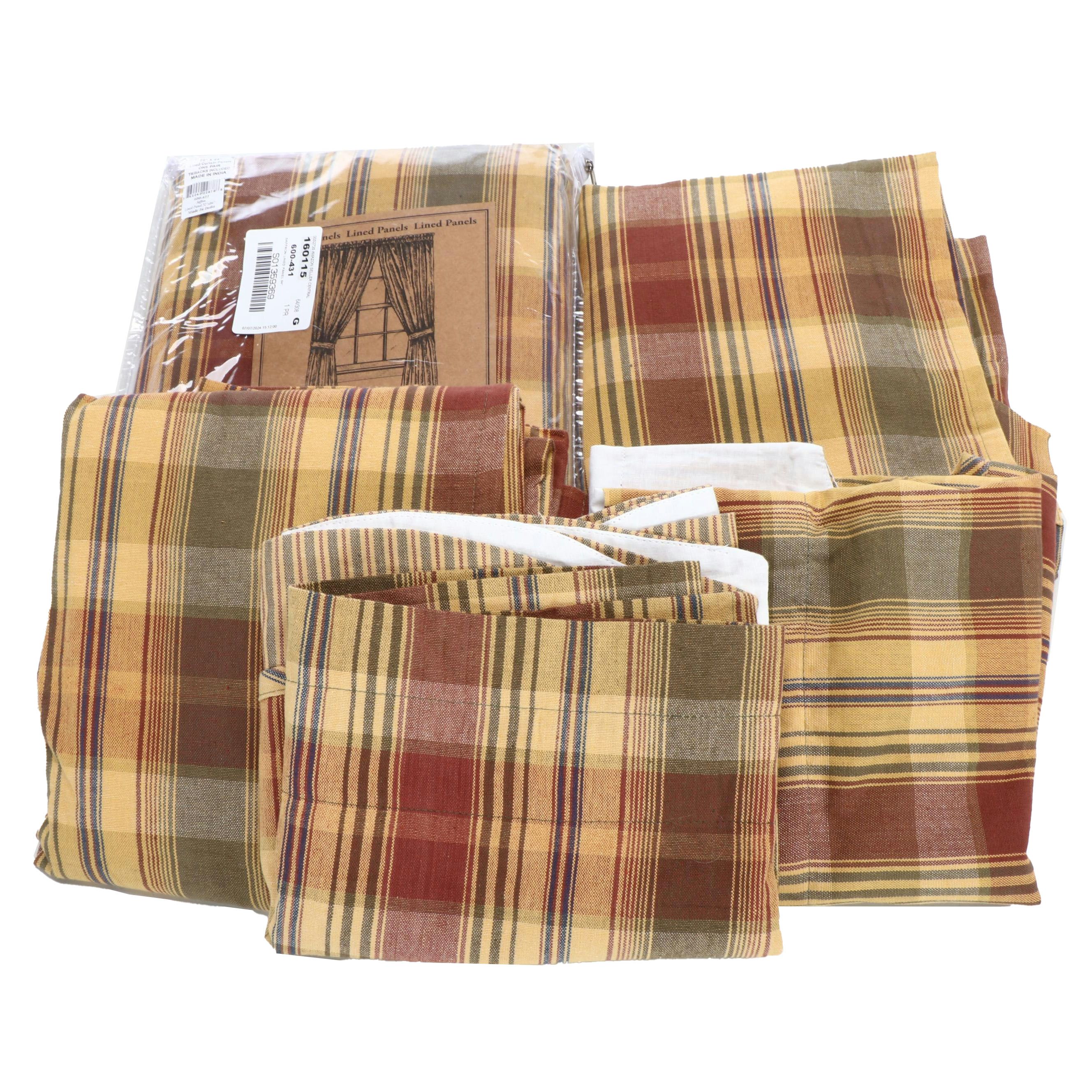 Park Designs " Saffron" Lined Curtain Panels and Valances