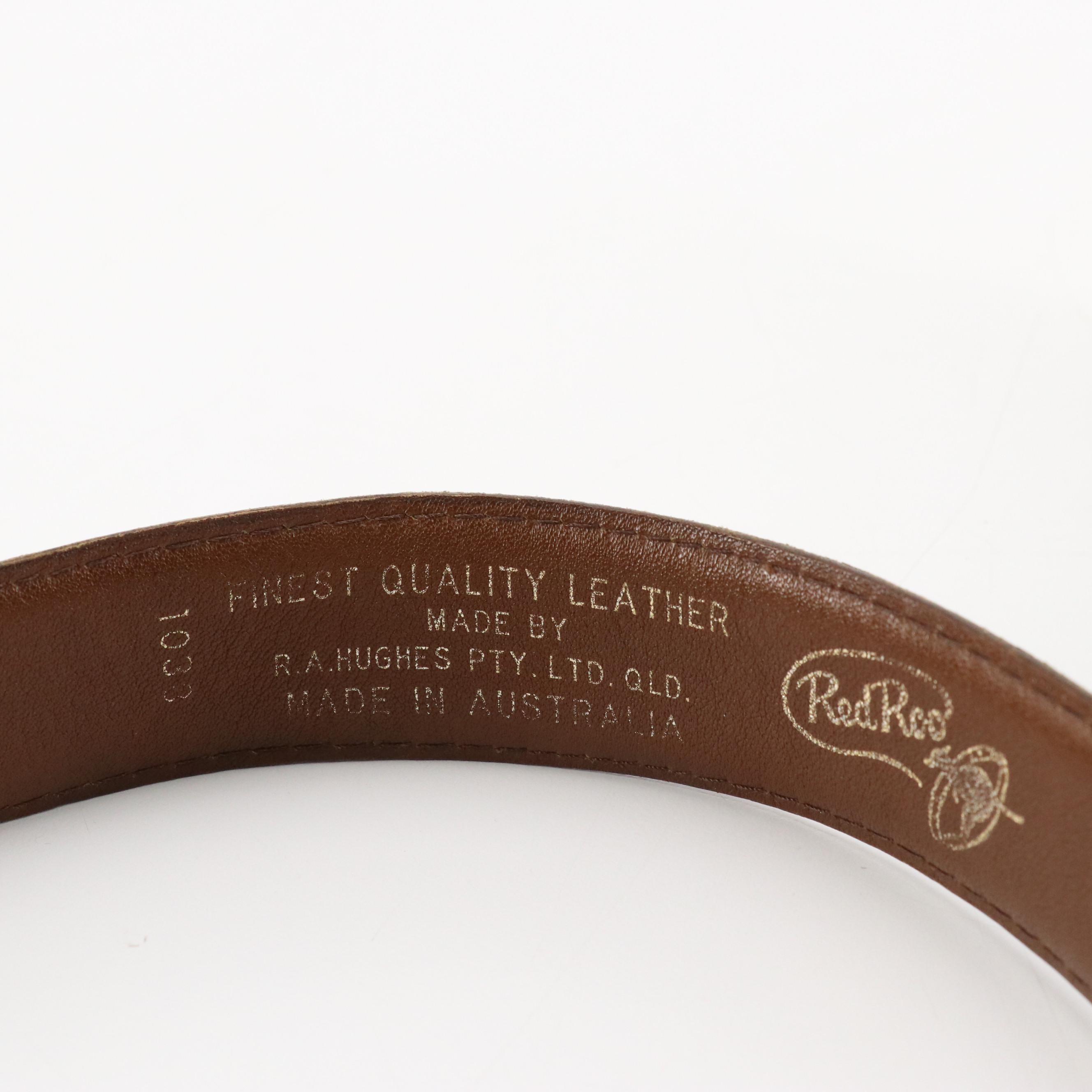 R.A. Hughes and Other Brown Leather Belts