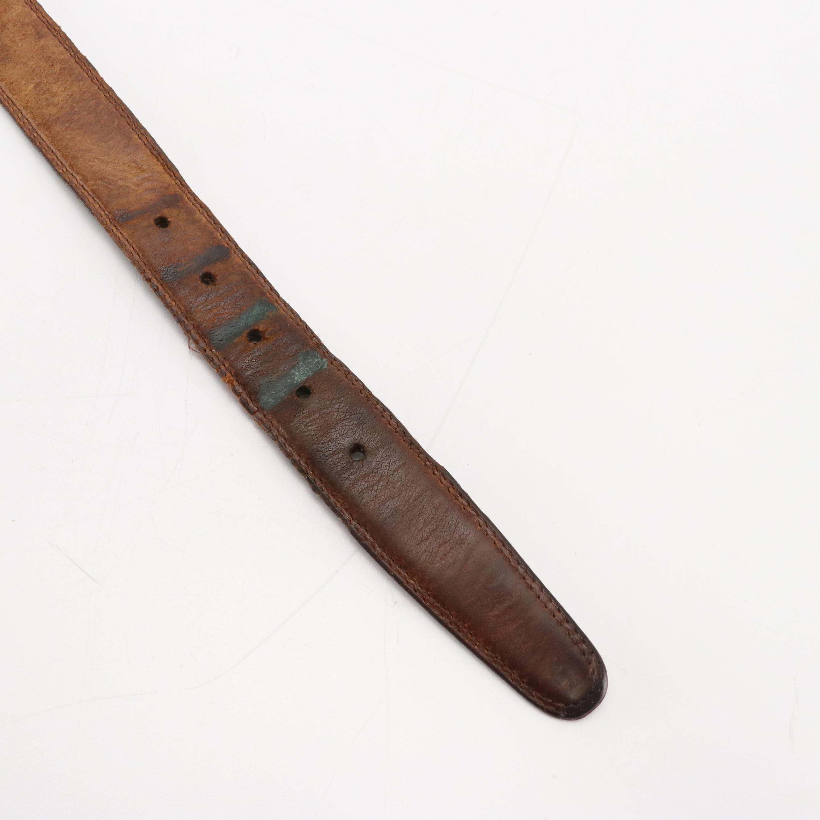 R.A. Hughes and Other Brown Leather Belts