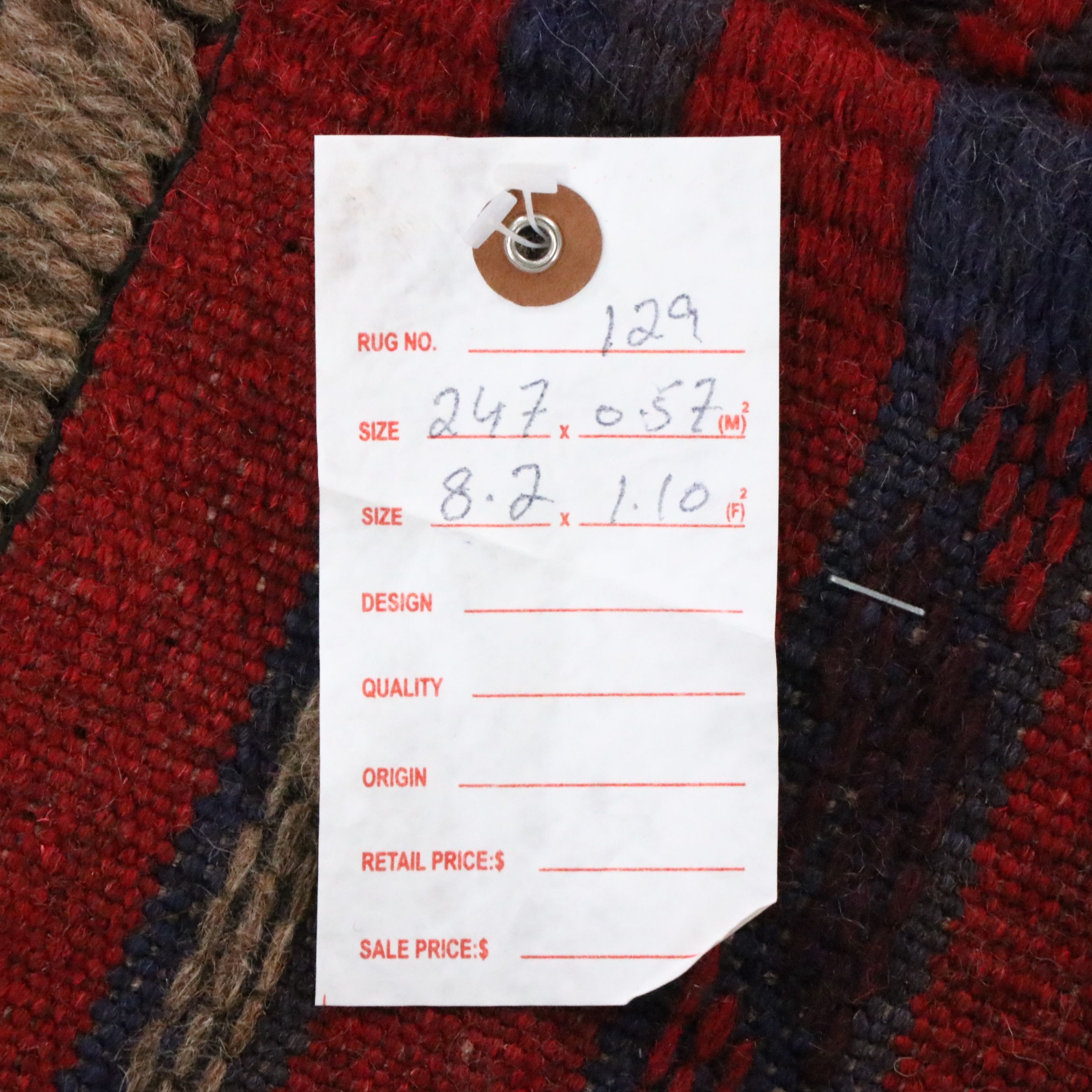 2'1 x 8'3 Hand-Knotted Afghan Mashwani Carpet Runner