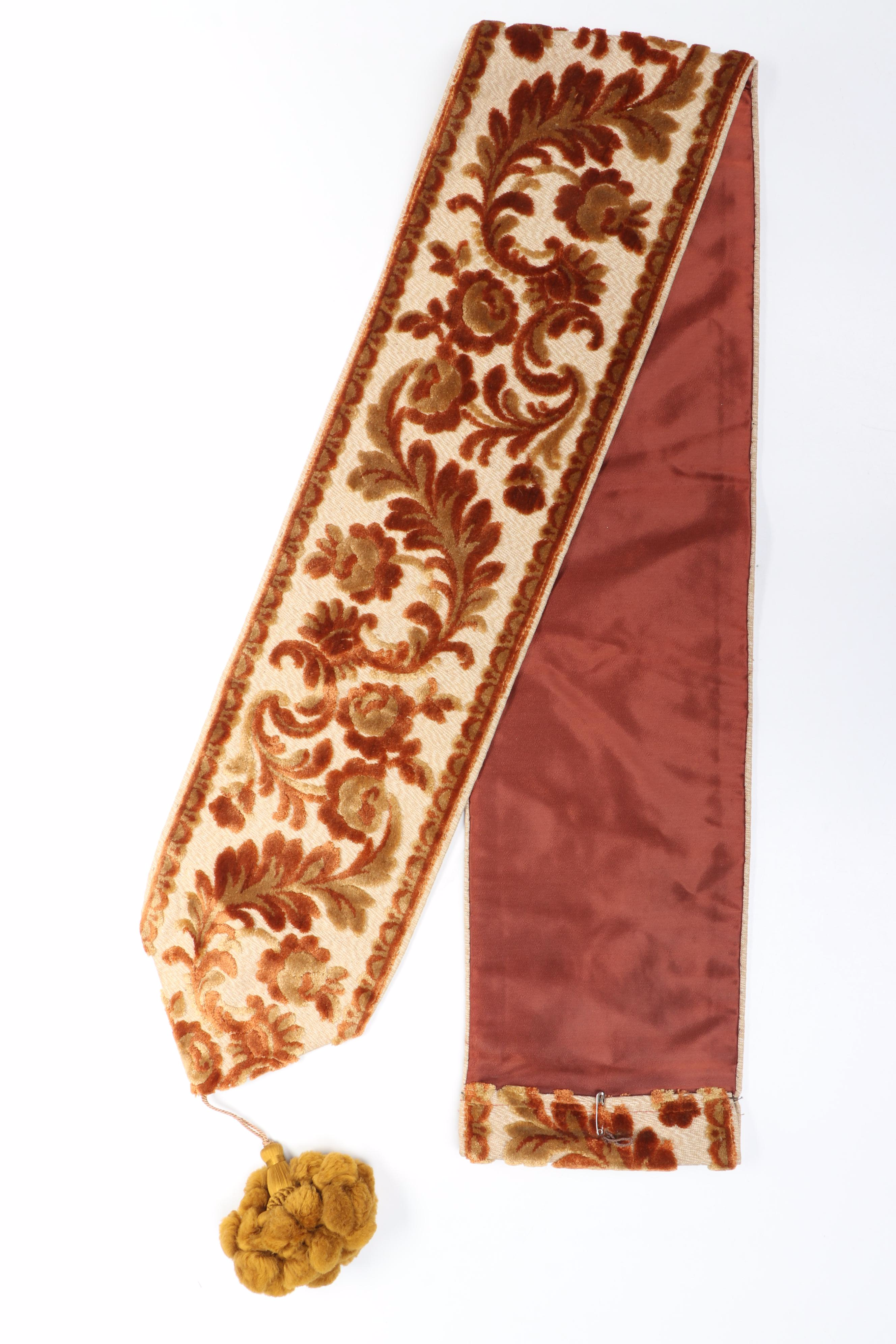 Velvet Floral Motif Wall Tapestries