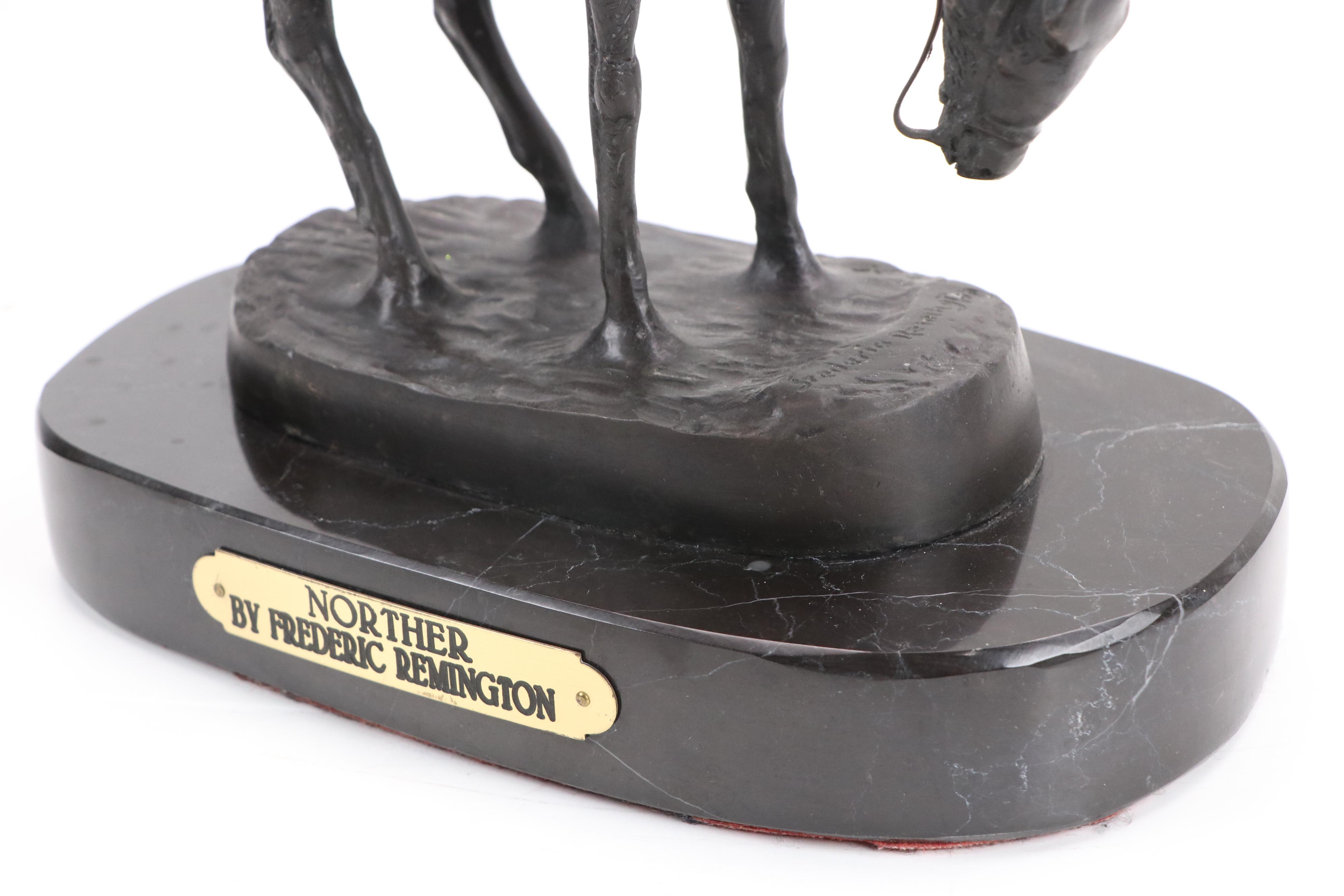 Bronze Sculpture After Frederic Remington "Norther"