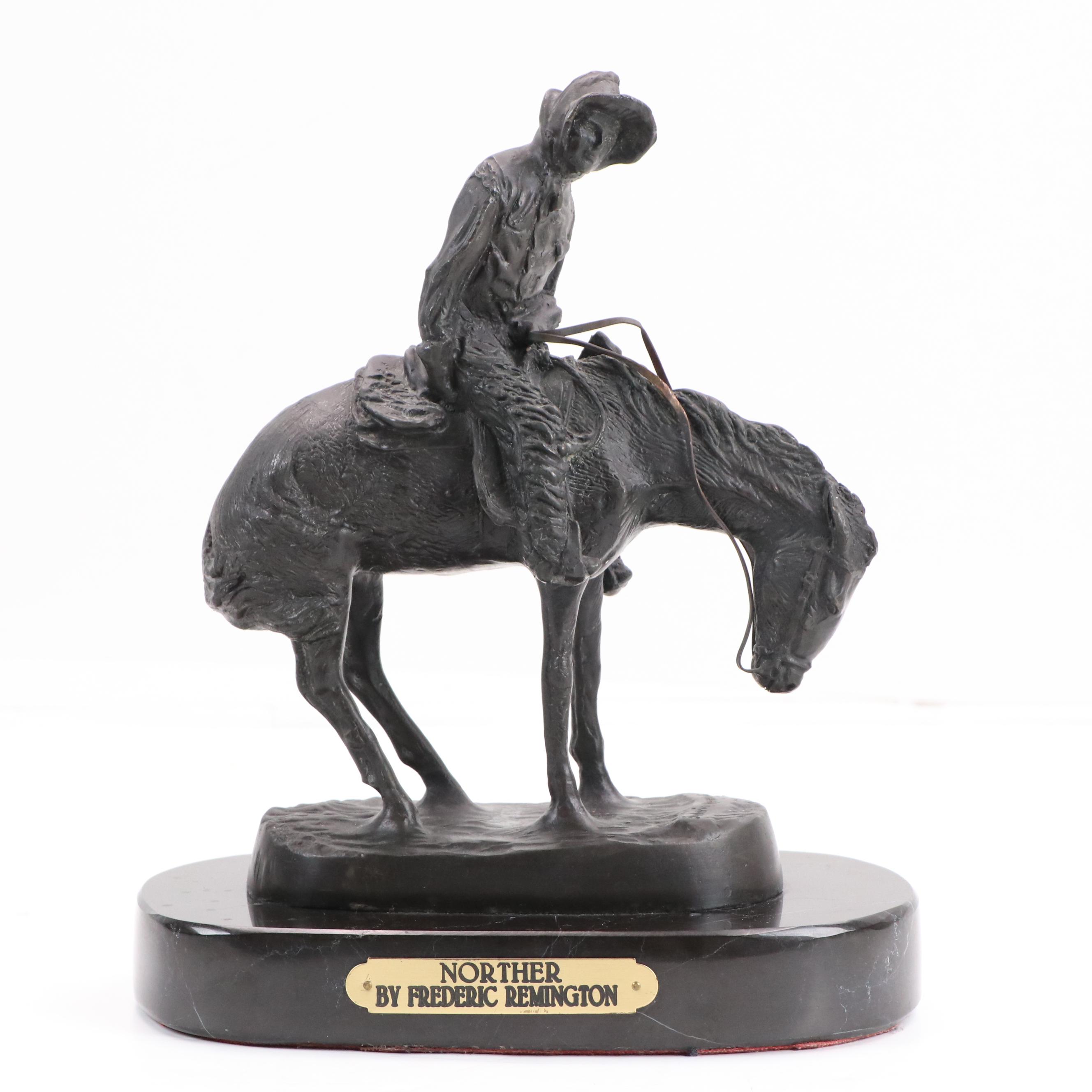 Bronze Sculpture After Frederic Remington "Norther"
