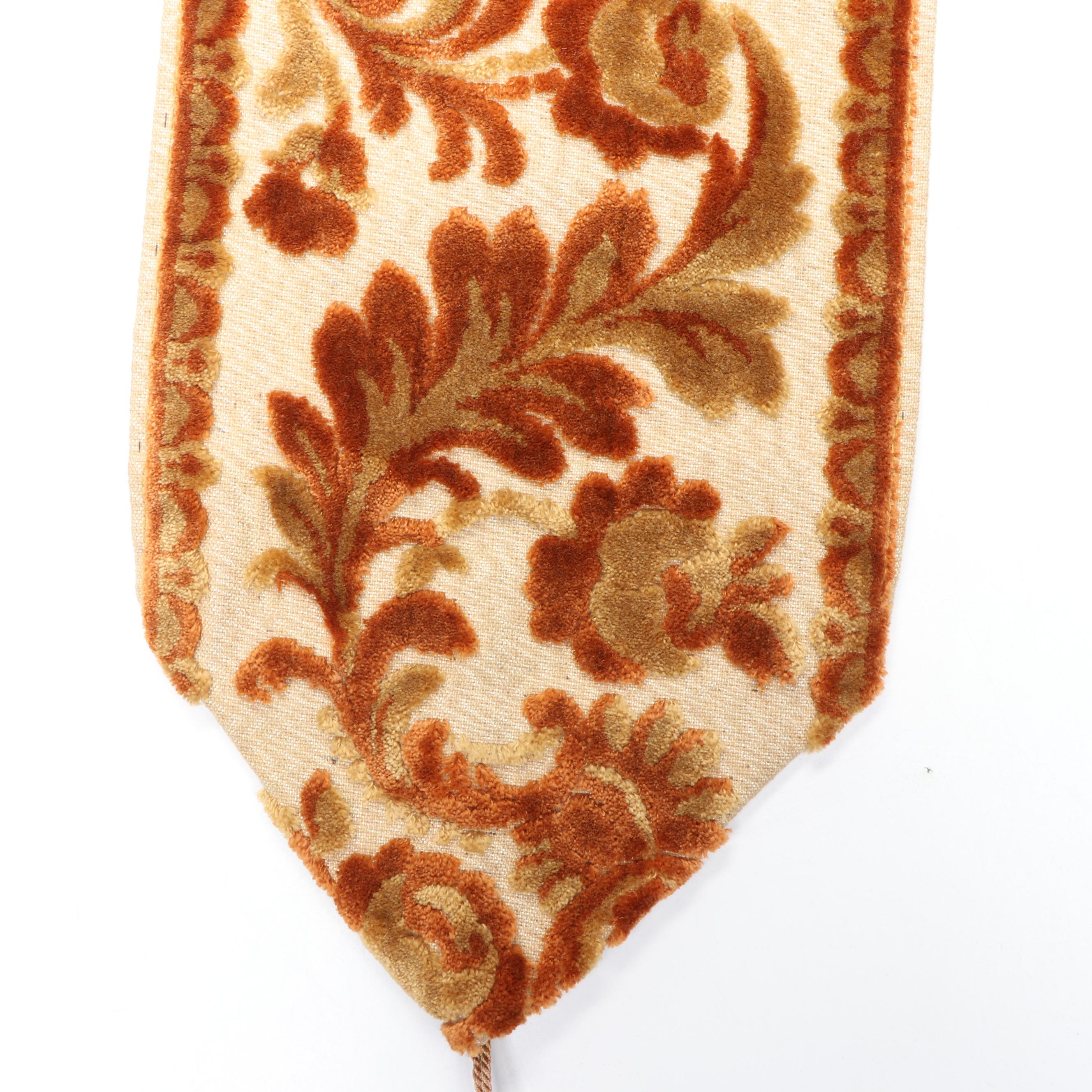 Velvet Floral Motif Wall Tapestries