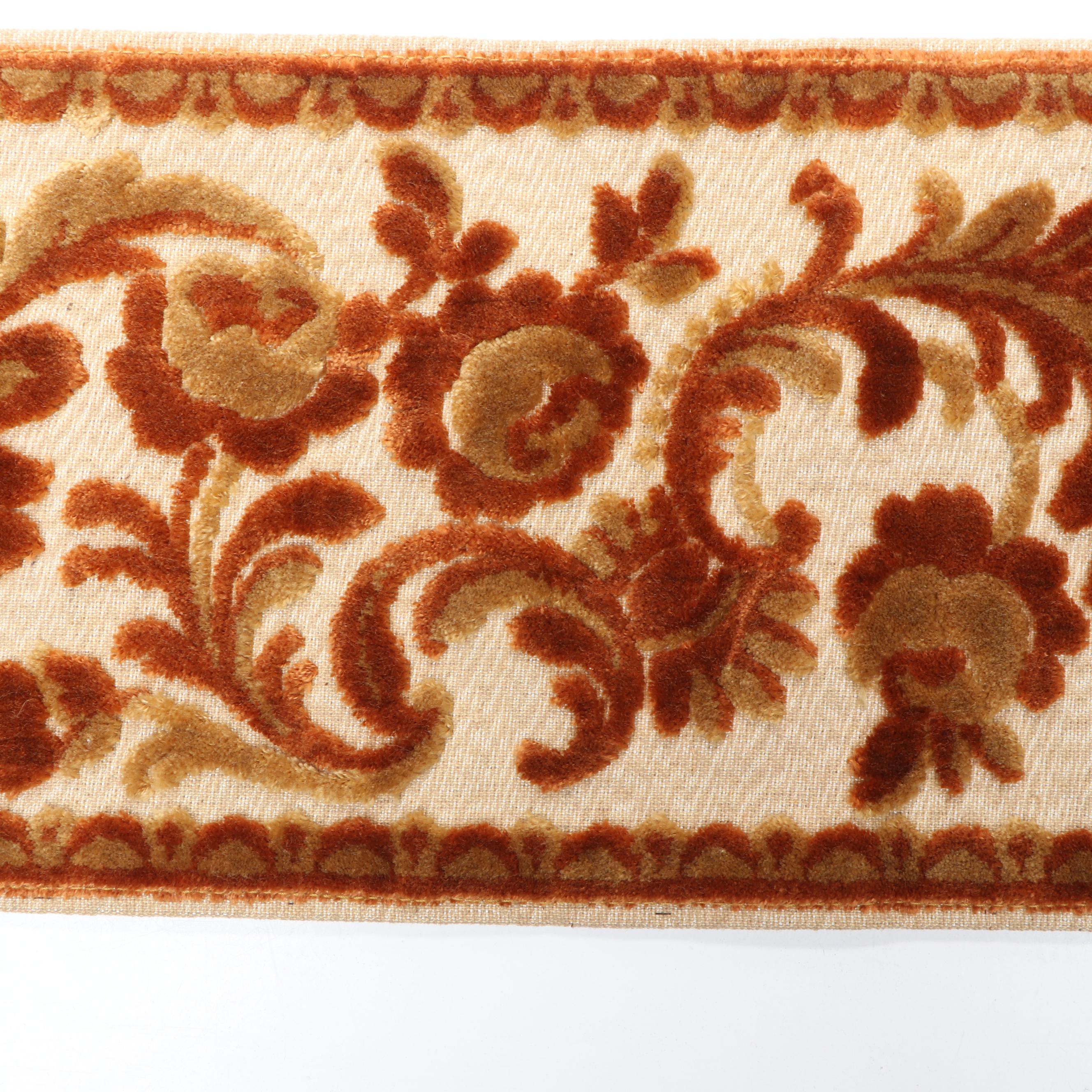 Velvet Floral Motif Wall Tapestries