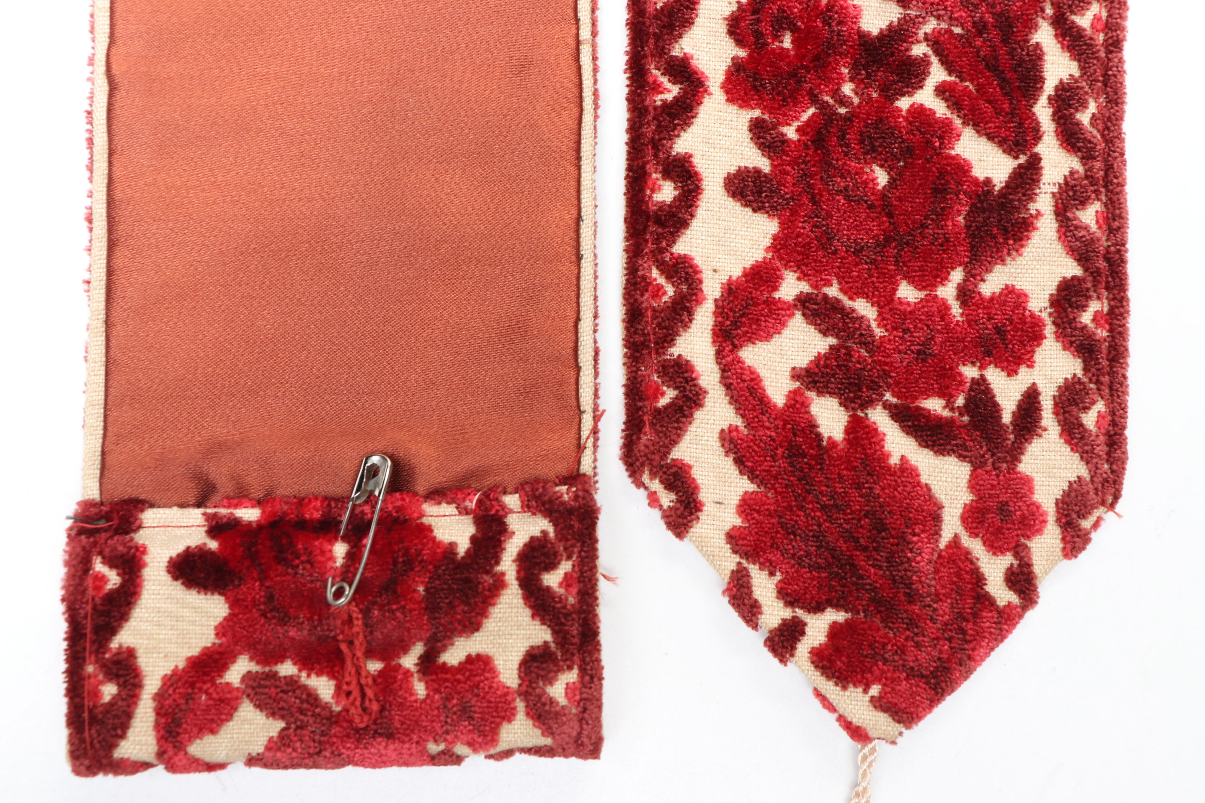 Velvet Floral Motif Wall Tapestries