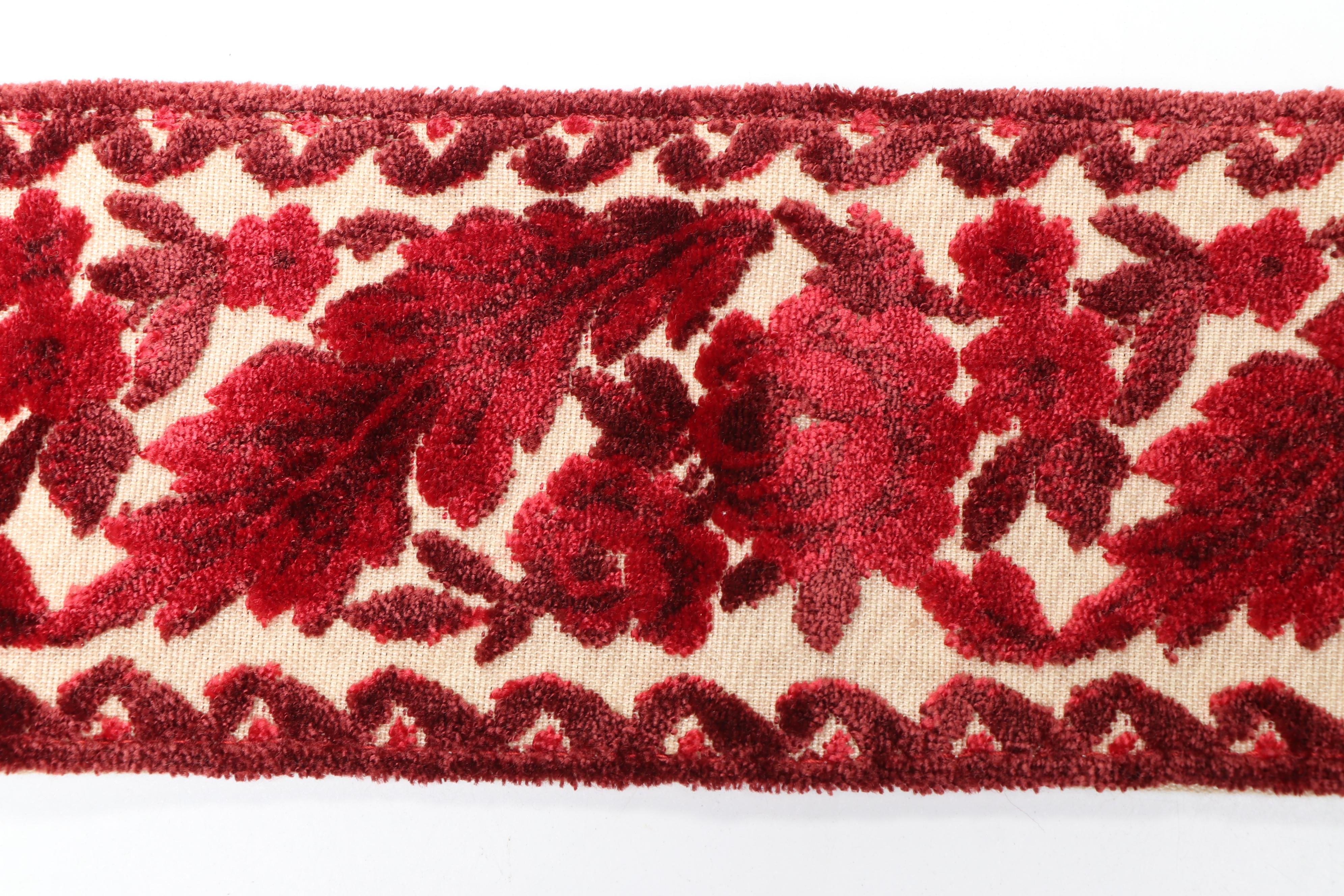 Velvet Floral Motif Wall Tapestries