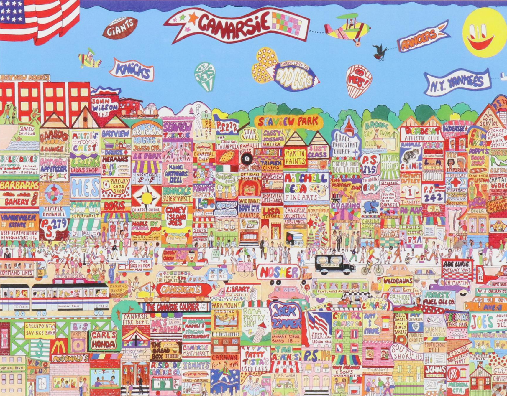 Al Schreiber and Jill Hand Offset Lithograph "Canarsie"