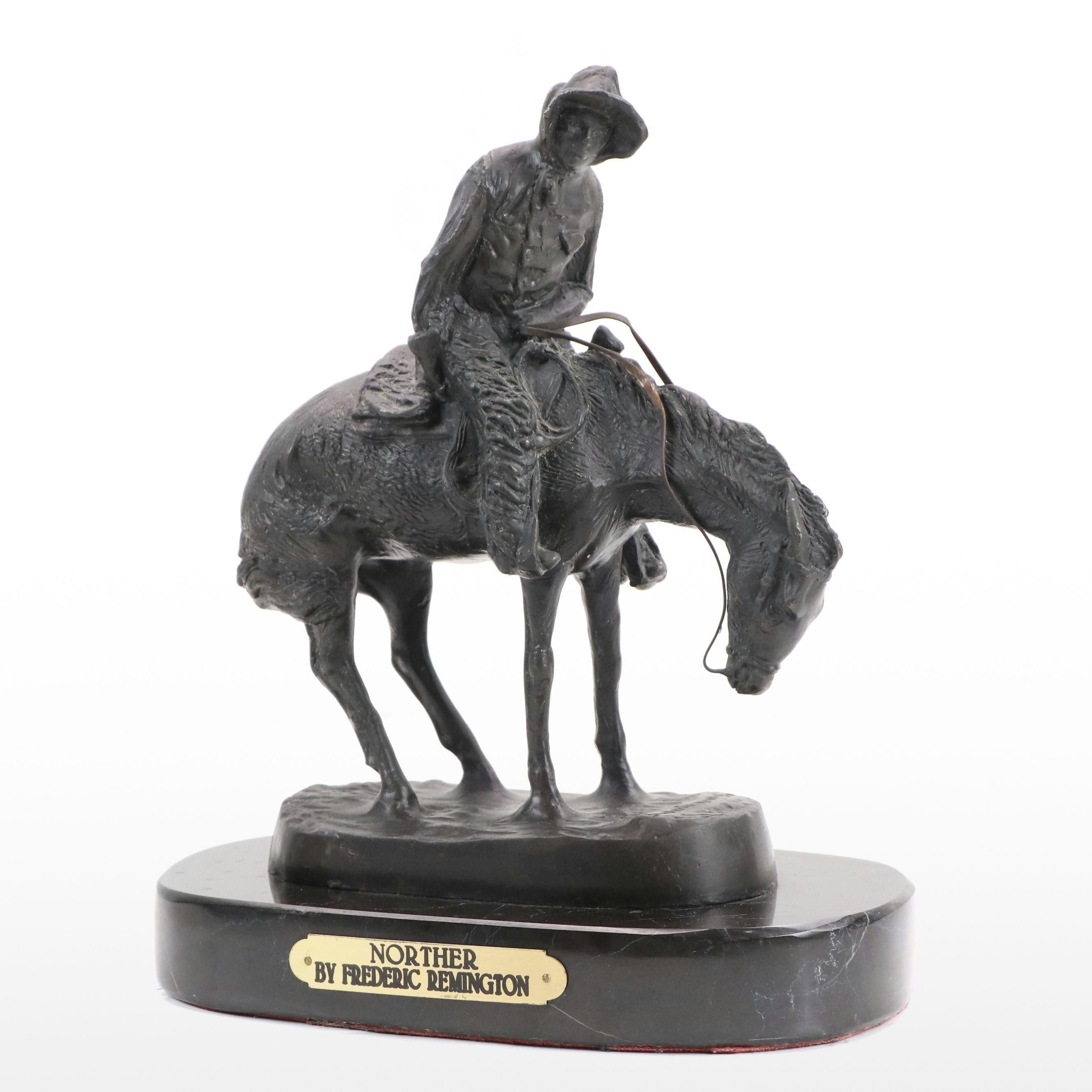 Bronze Sculpture After Frederic Remington "Norther"