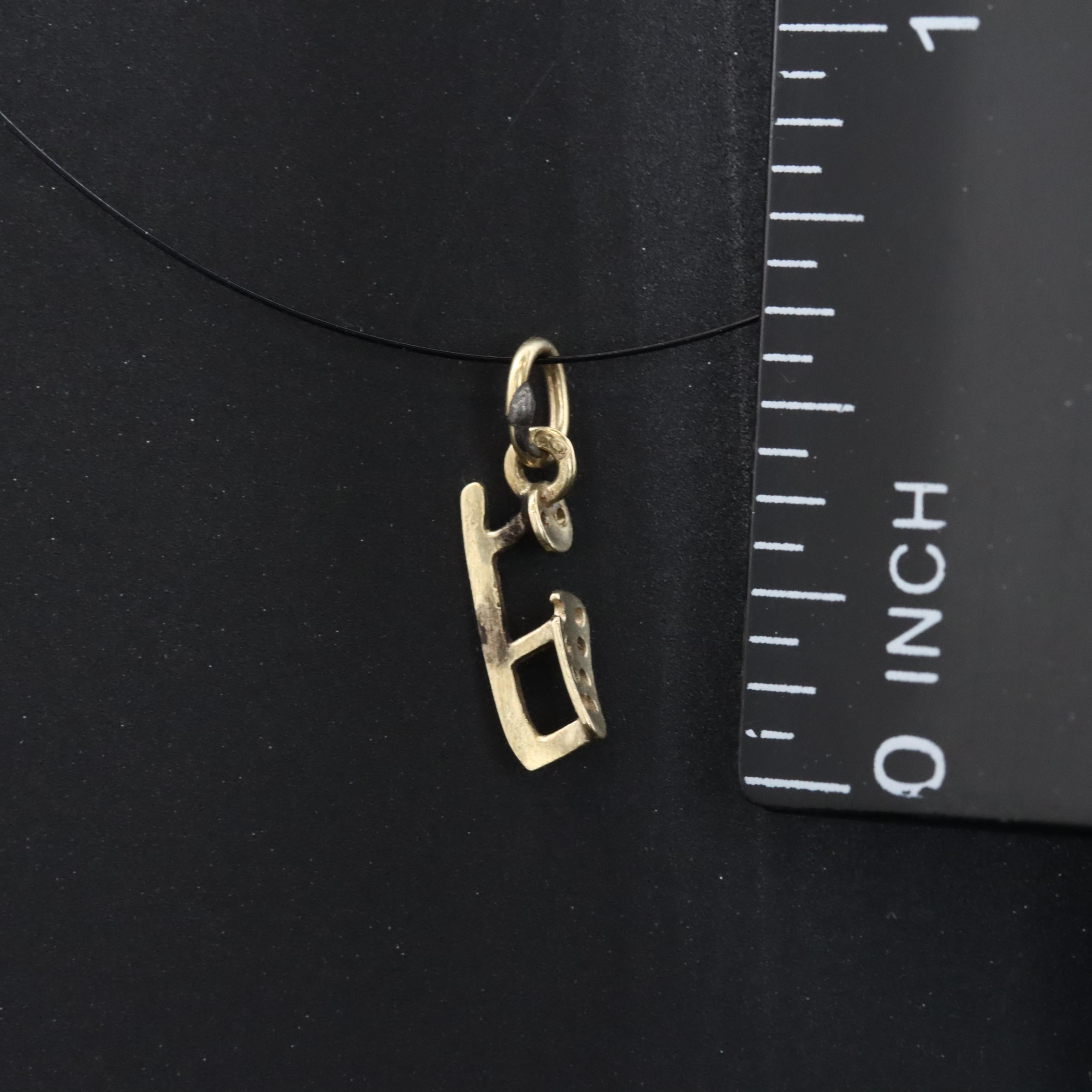 Vintage 14K Ice Skate Charm Pendant