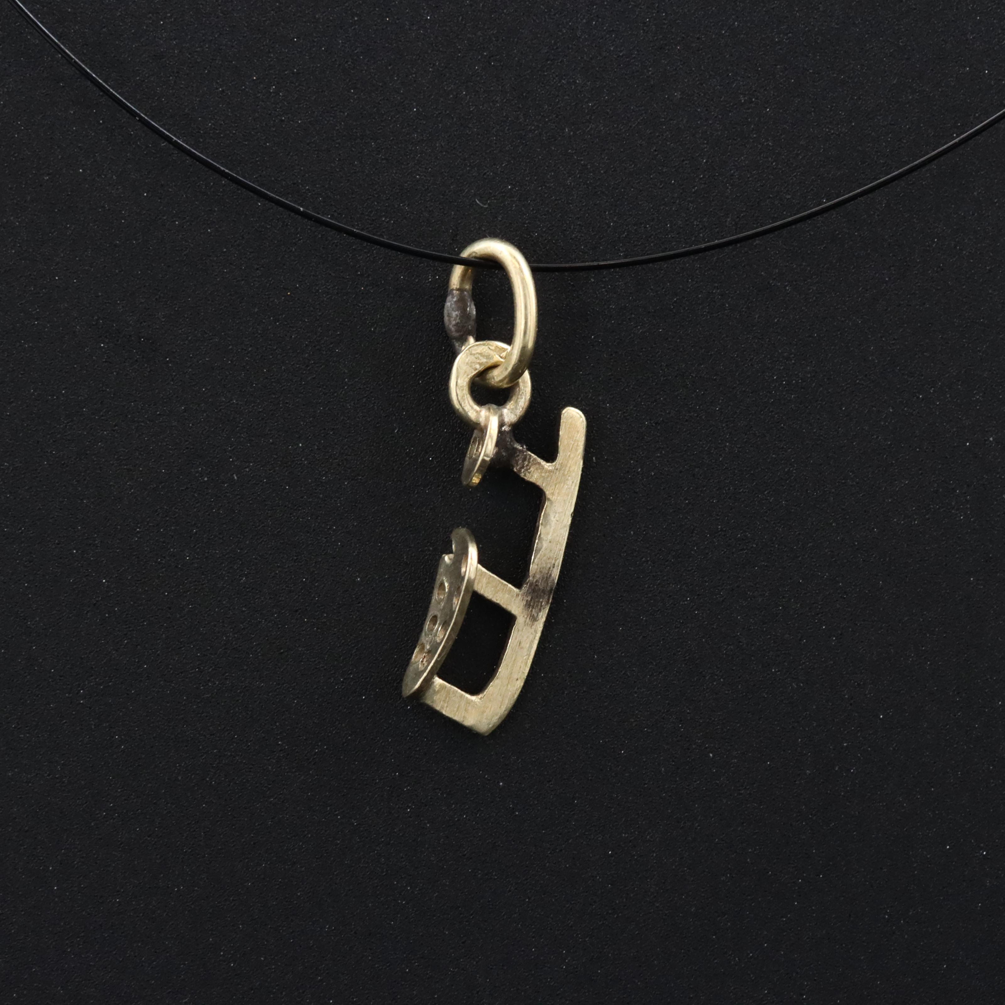 Vintage 14K Ice Skate Charm Pendant