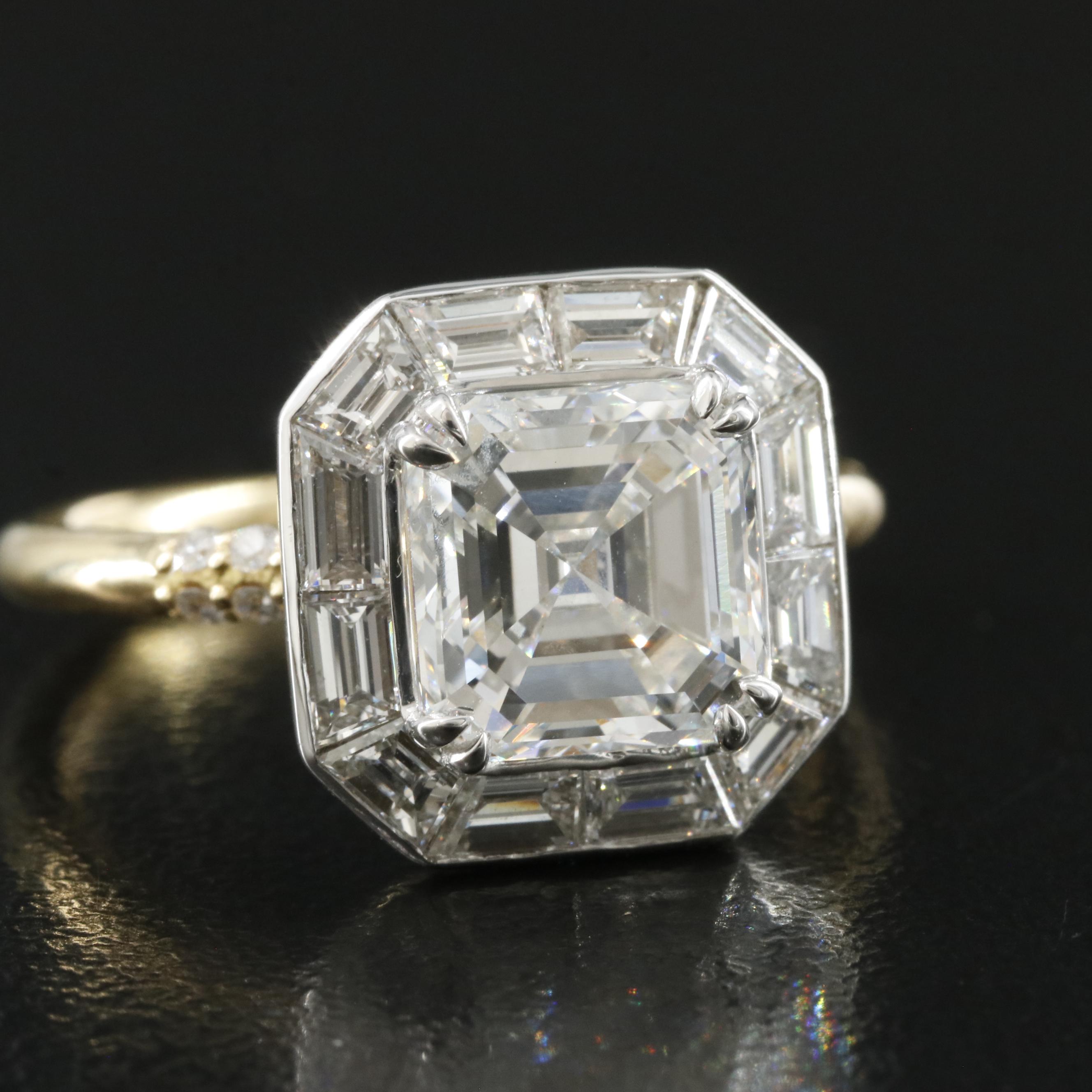 18K 3.75 CTW Lab Grown Diamond Ring with an IGI Online Report