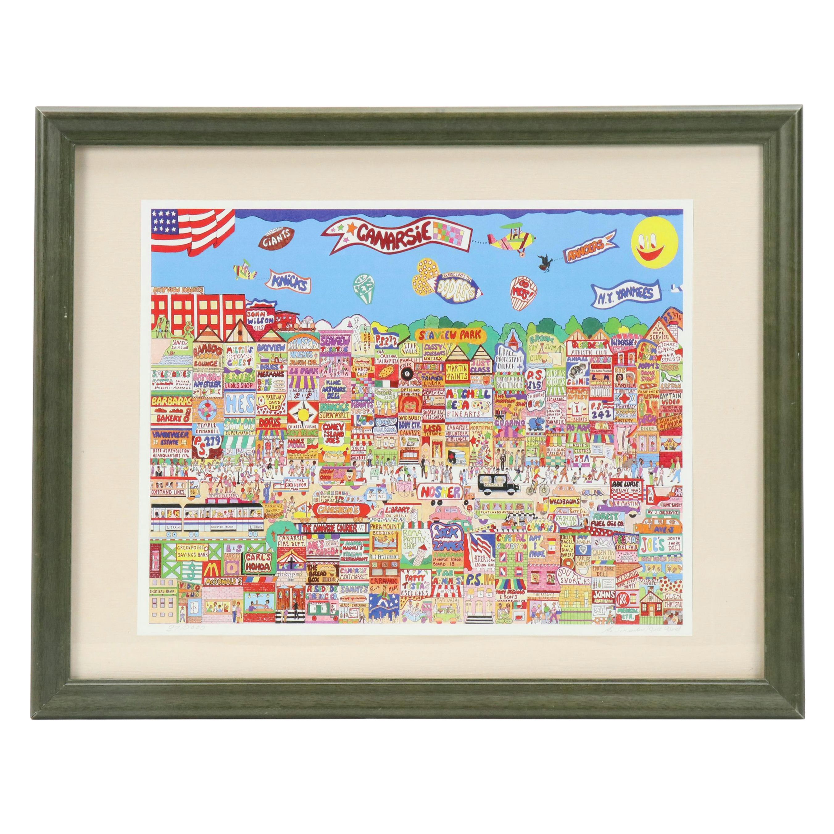 Al Schreiber and Jill Hand Offset Lithograph "Canarsie"