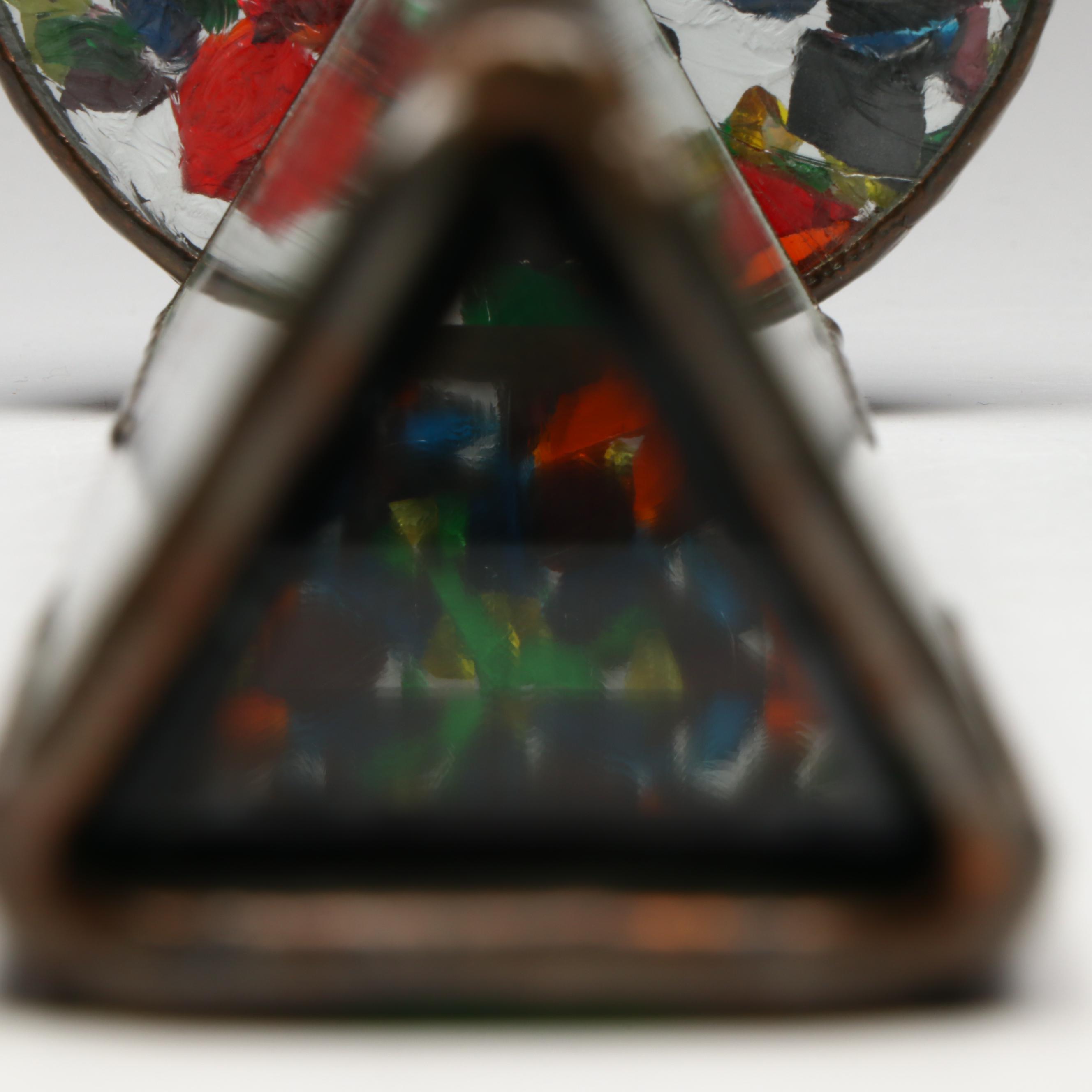 Handmade Glass Kaleidoscopes with Wood Stand