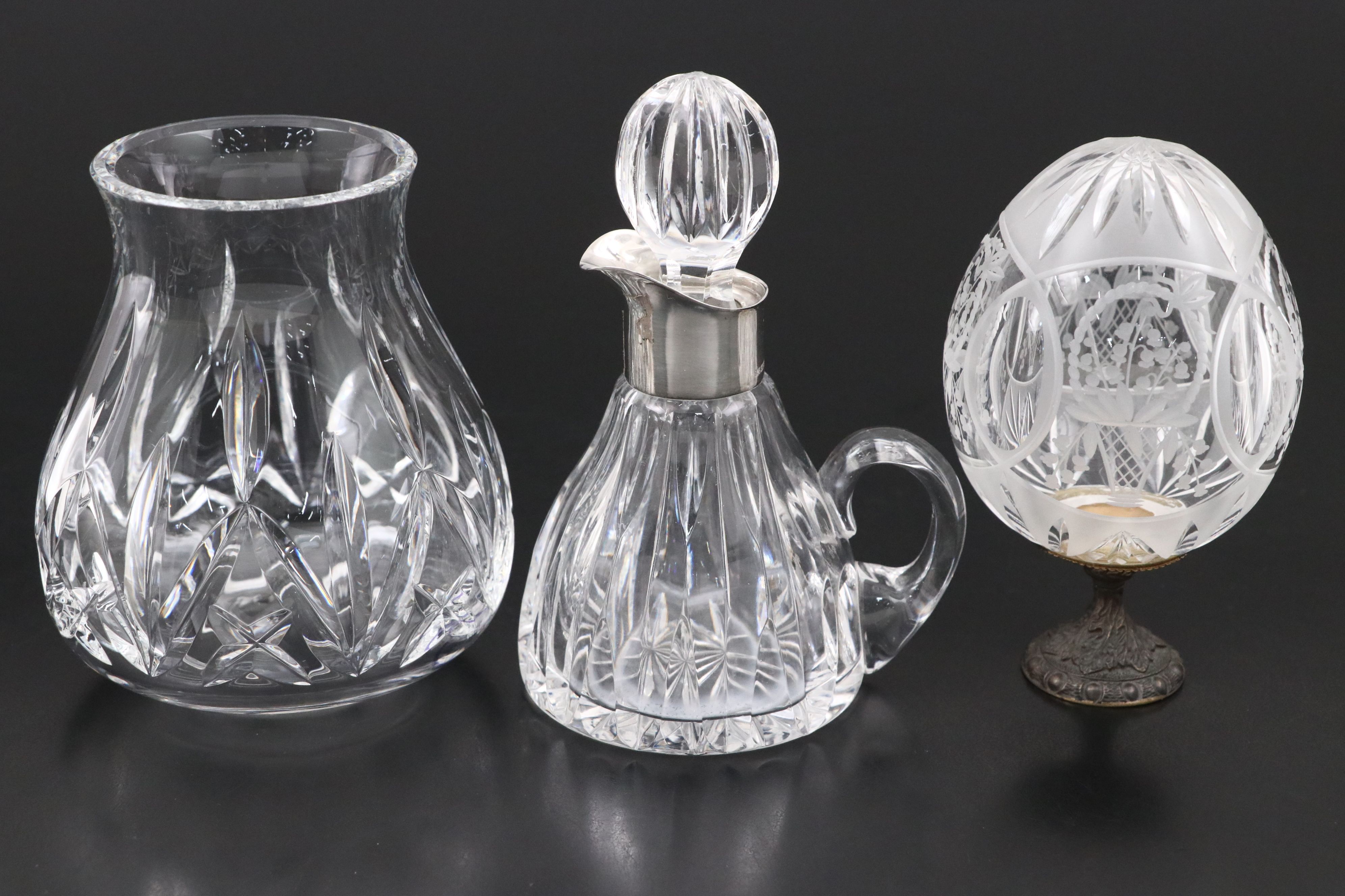 Marquis Waterford Crystal Train and Football with More Crystal Décor