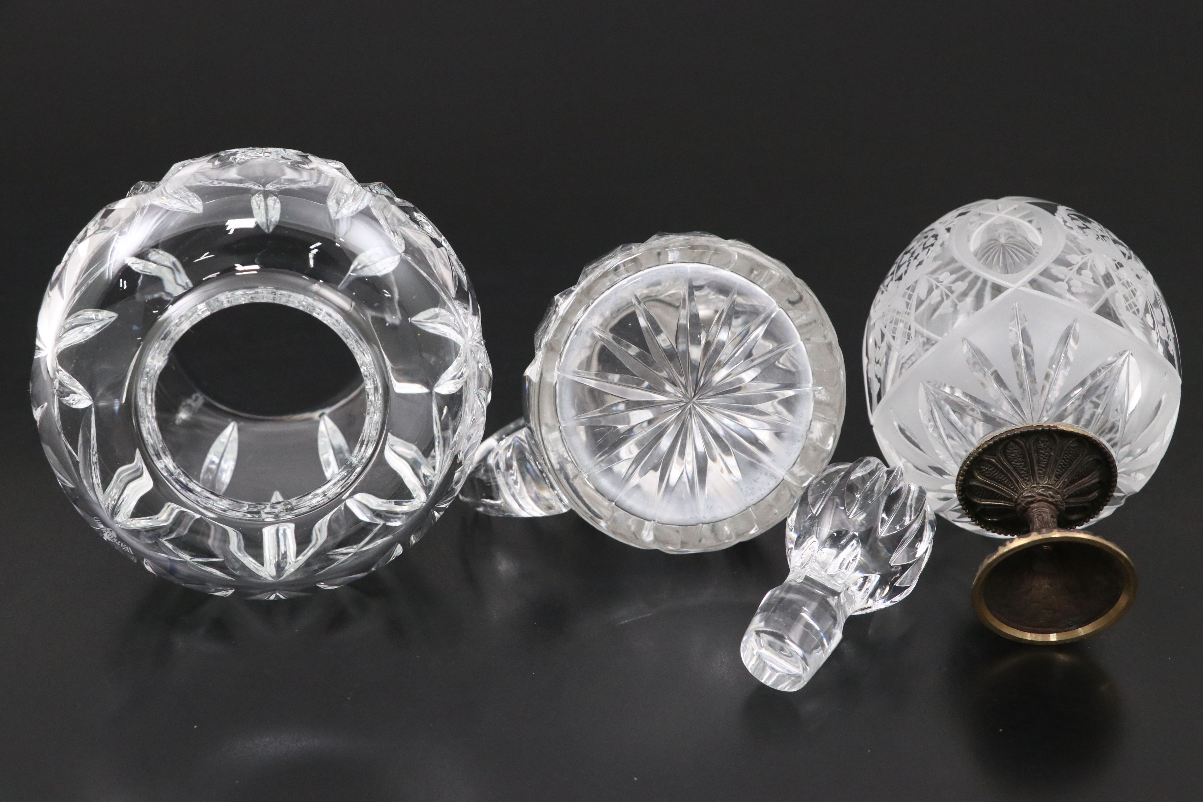 Marquis Waterford Crystal Train and Football with More Crystal Décor