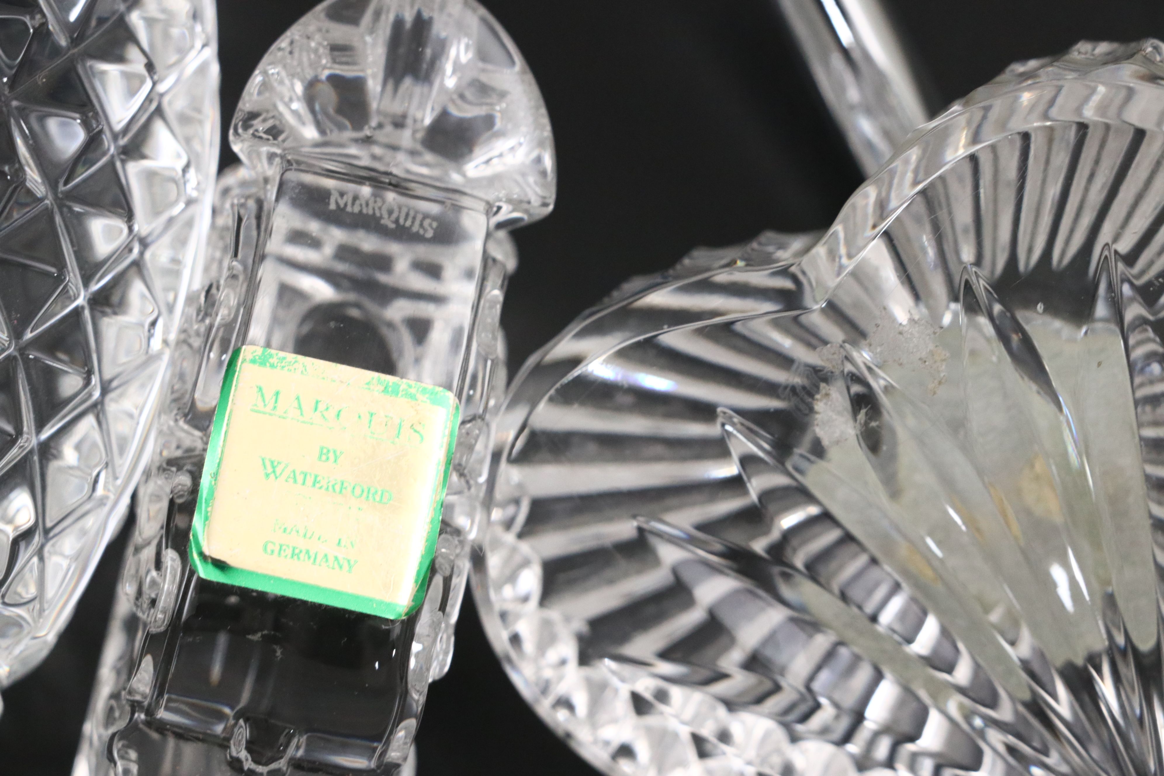 Marquis Waterford Crystal Train and Football with More Crystal Décor