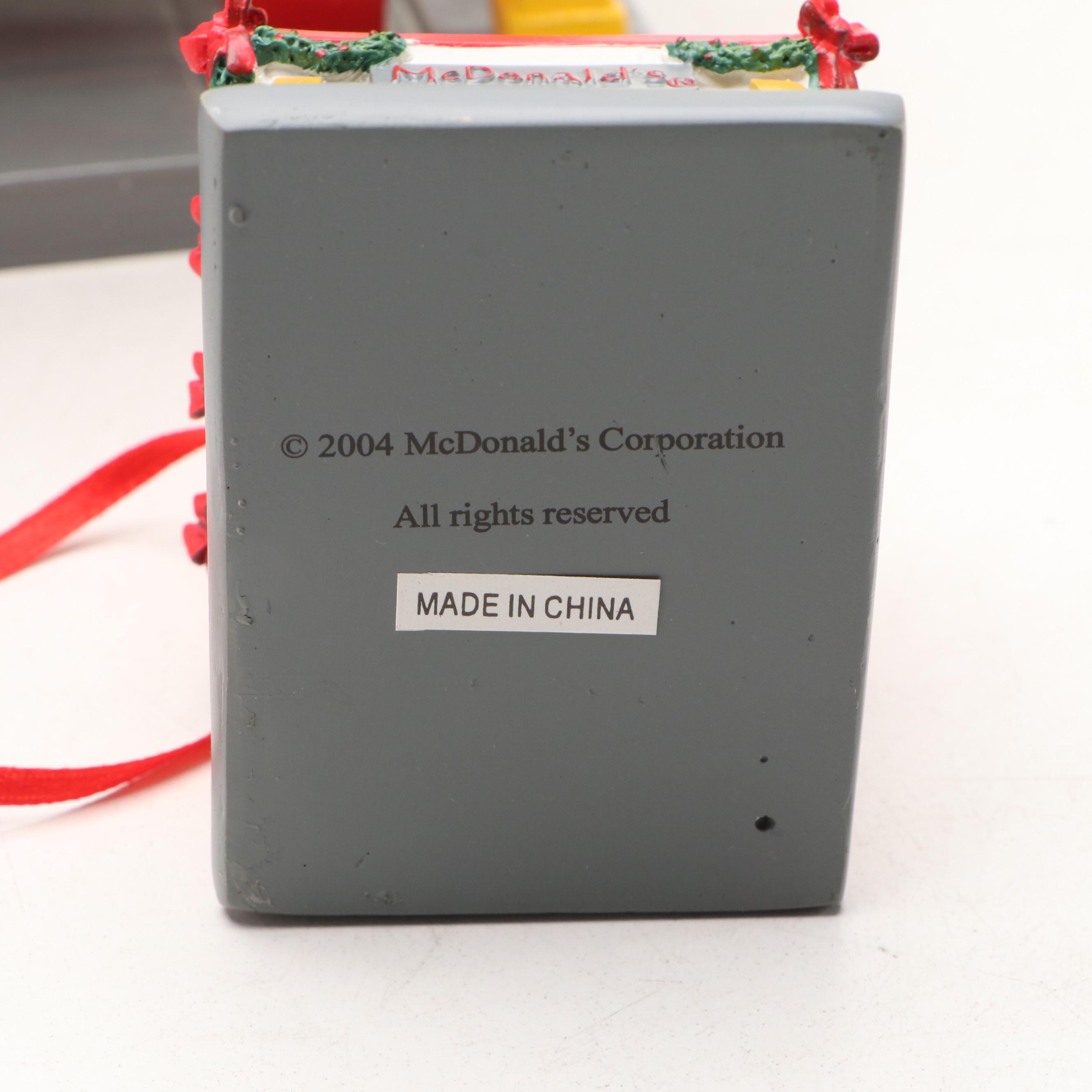 Department 56 McDonald's "Snow Village" Hand-Painted Light-Up Ceramic Restaurant