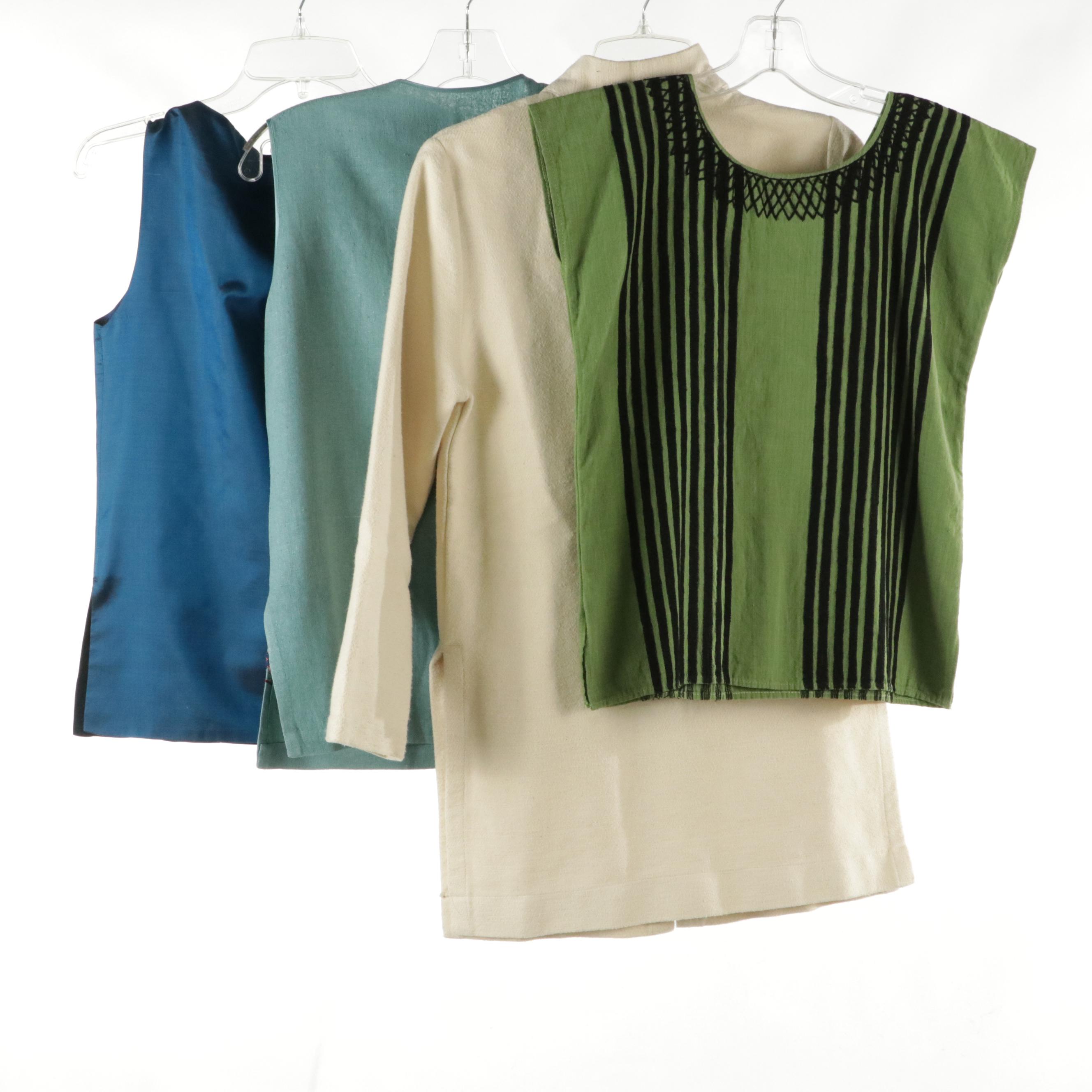 Nepalese Cotton Jacket with Embroidered Top and Sleeveless Tops