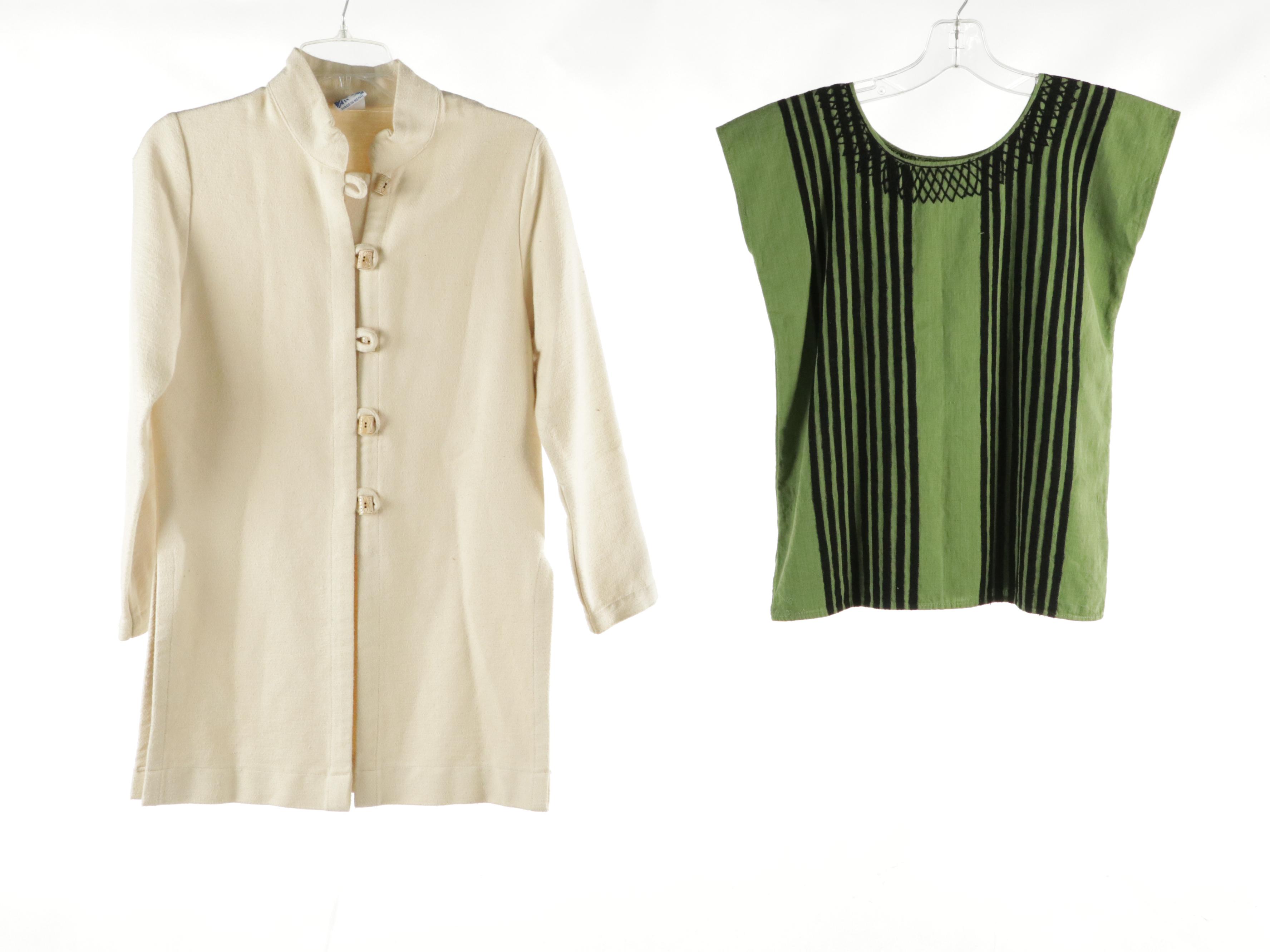 Nepalese Cotton Jacket with Embroidered Top and Sleeveless Tops