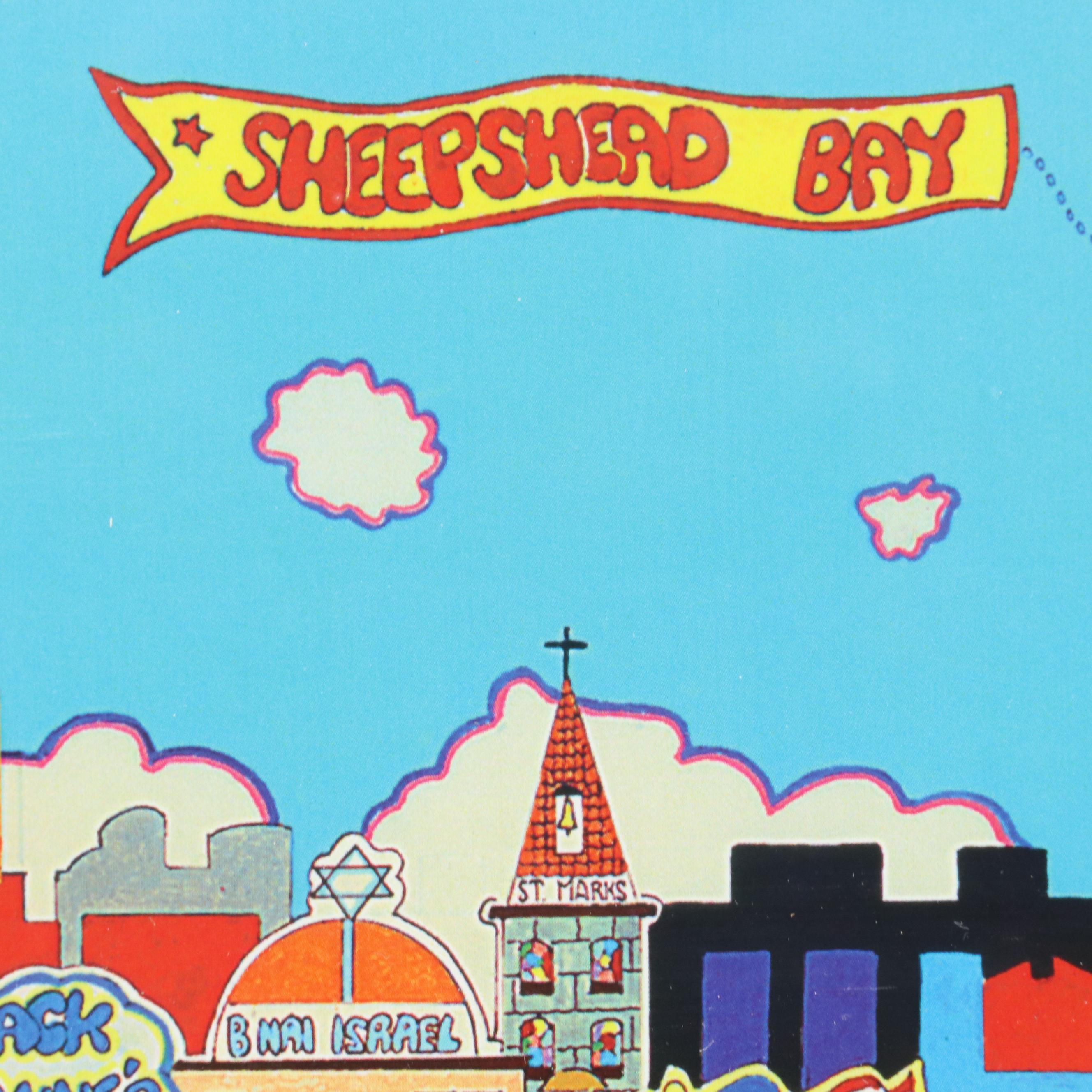 Al Schreiber and Jill Hand Offset Lithograph "Sheepshead Bay"