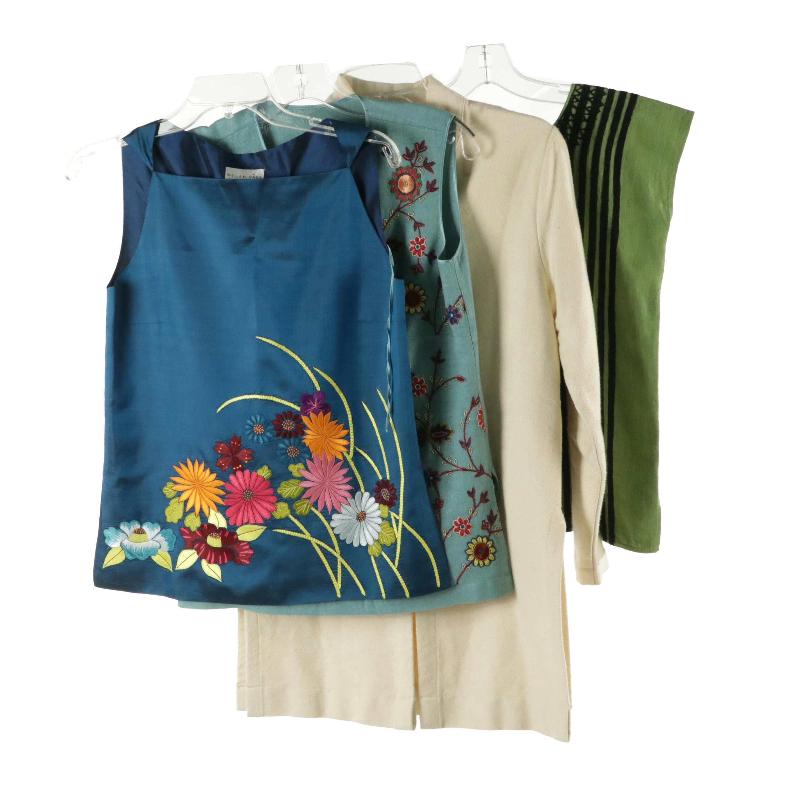 Nepalese Cotton Jacket with Embroidered Top and Sleeveless Tops