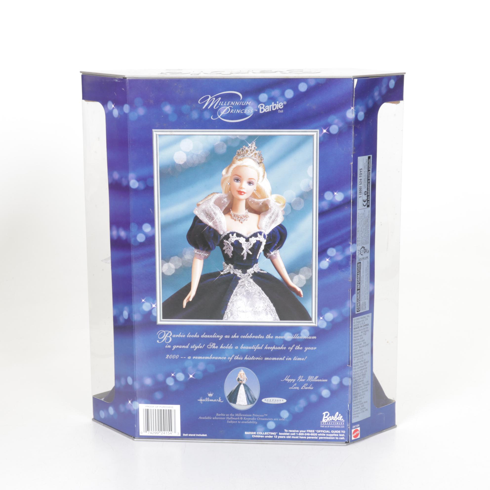 1997 Green-Eyed Misprint Holiday Barbie with Other 1990s Holiday Barbies