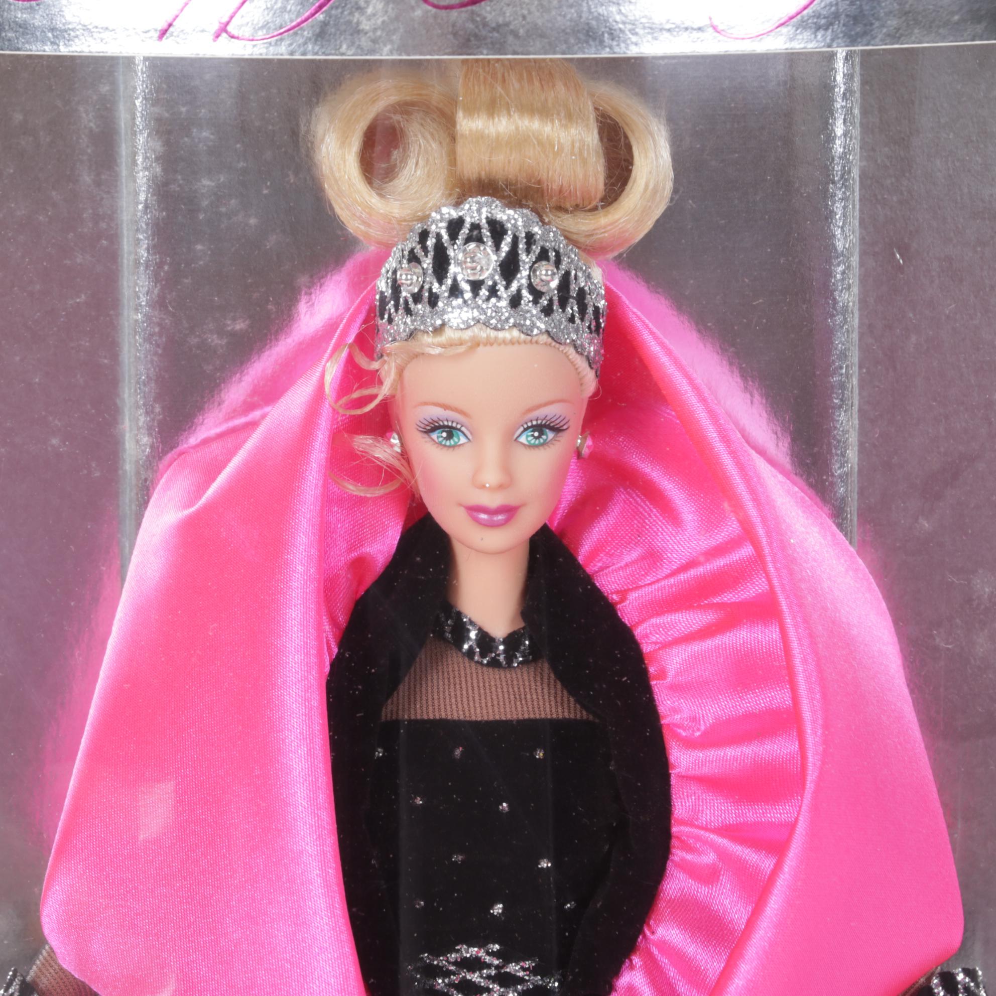 1997 Green-Eyed Misprint Holiday Barbie with Other 1990s Holiday Barbies