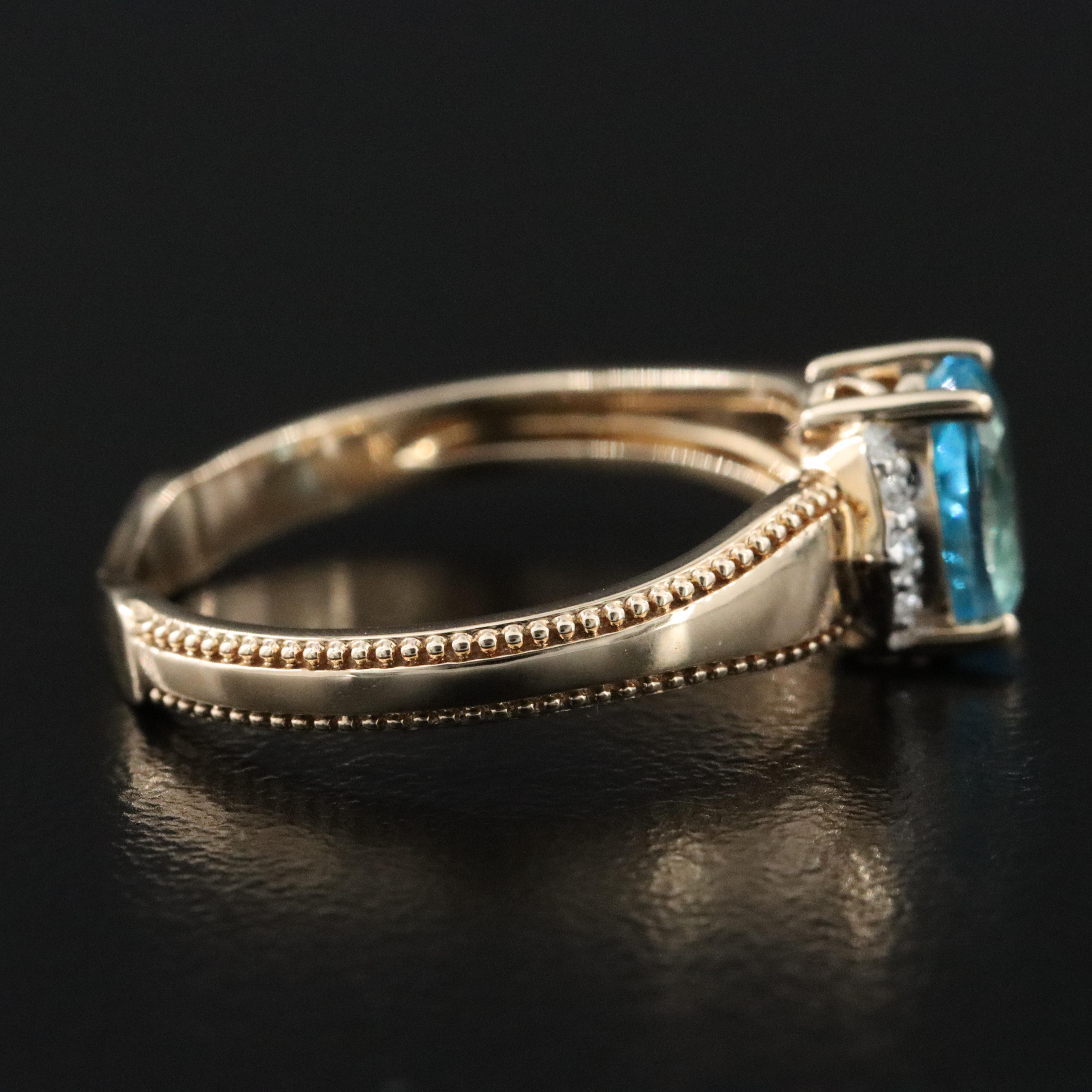 10K Topaz and Diamond Ring