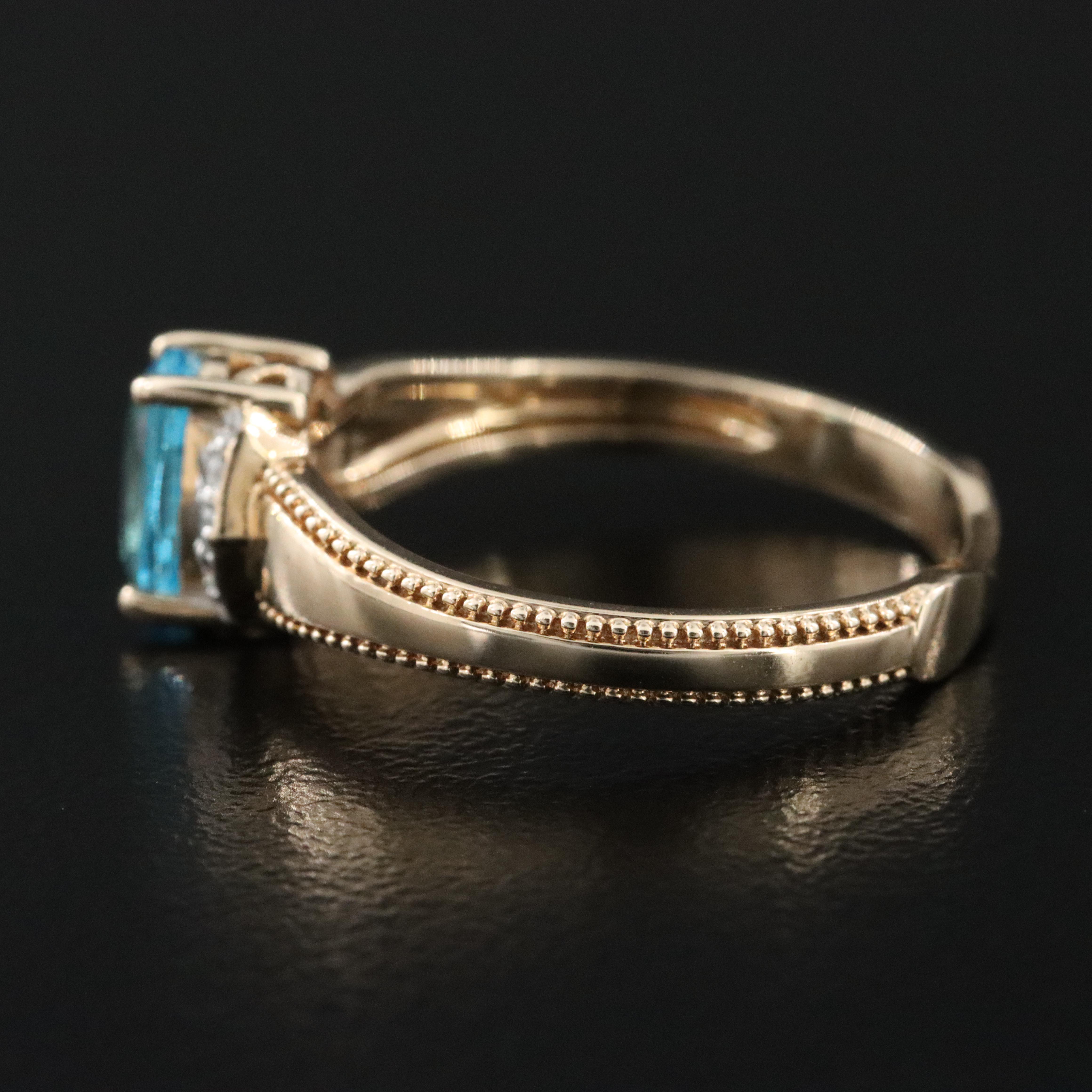 10K Topaz and Diamond Ring