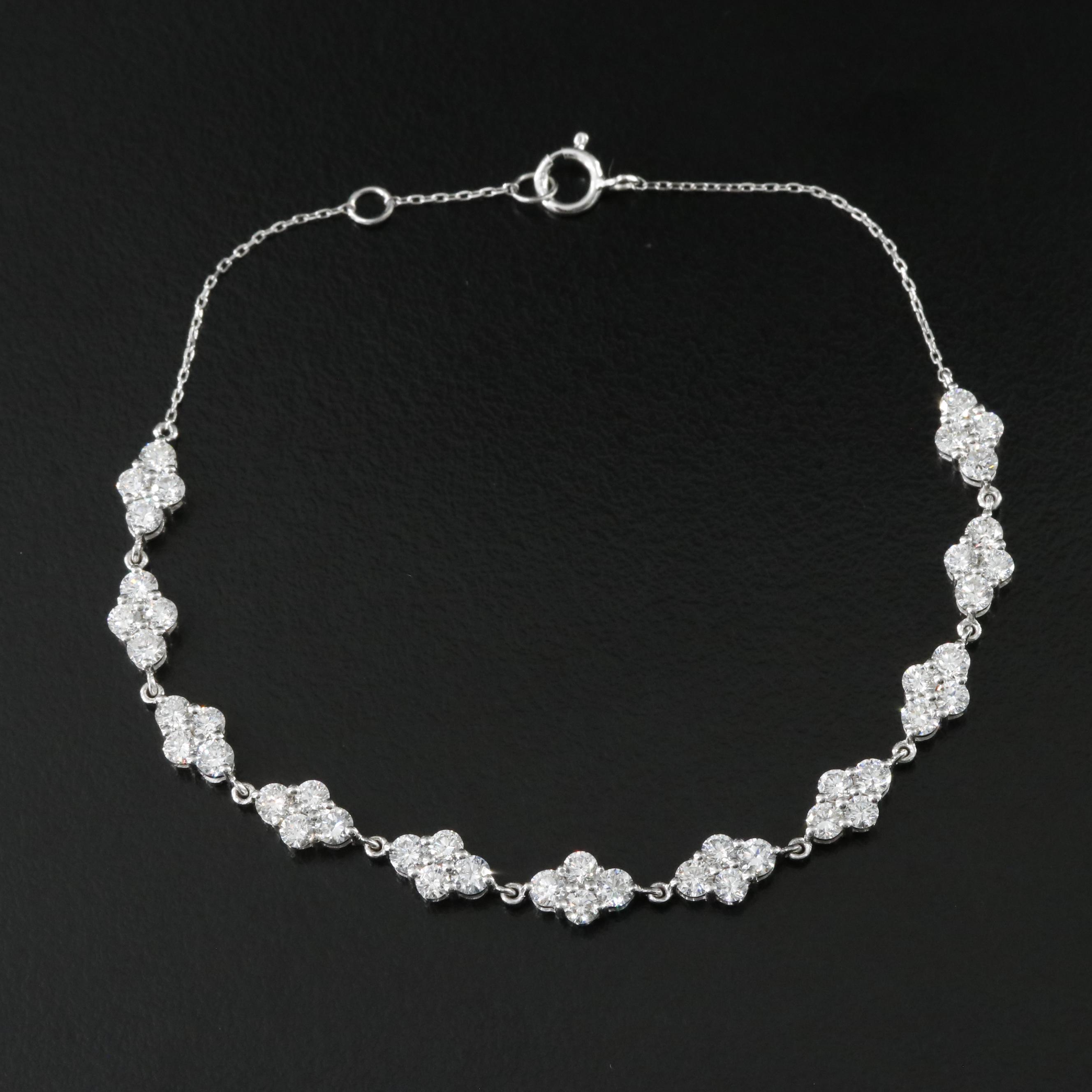 14K 2.65 CTW Lab Grown Diamond Bracelet with IGI Report