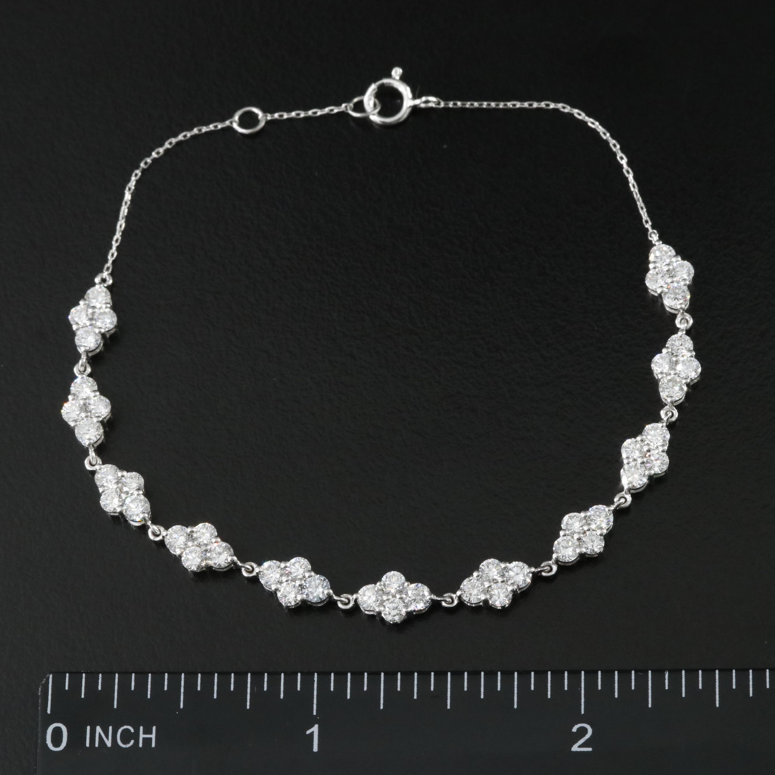 14K 2.65 CTW Lab Grown Diamond Bracelet with IGI Report