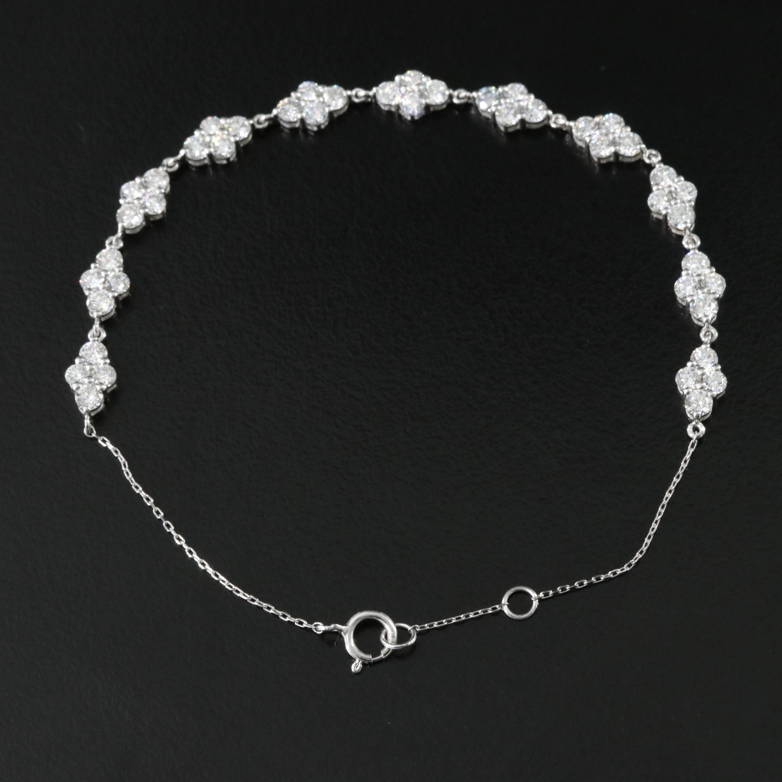 14K 2.65 CTW Lab Grown Diamond Bracelet with IGI Report