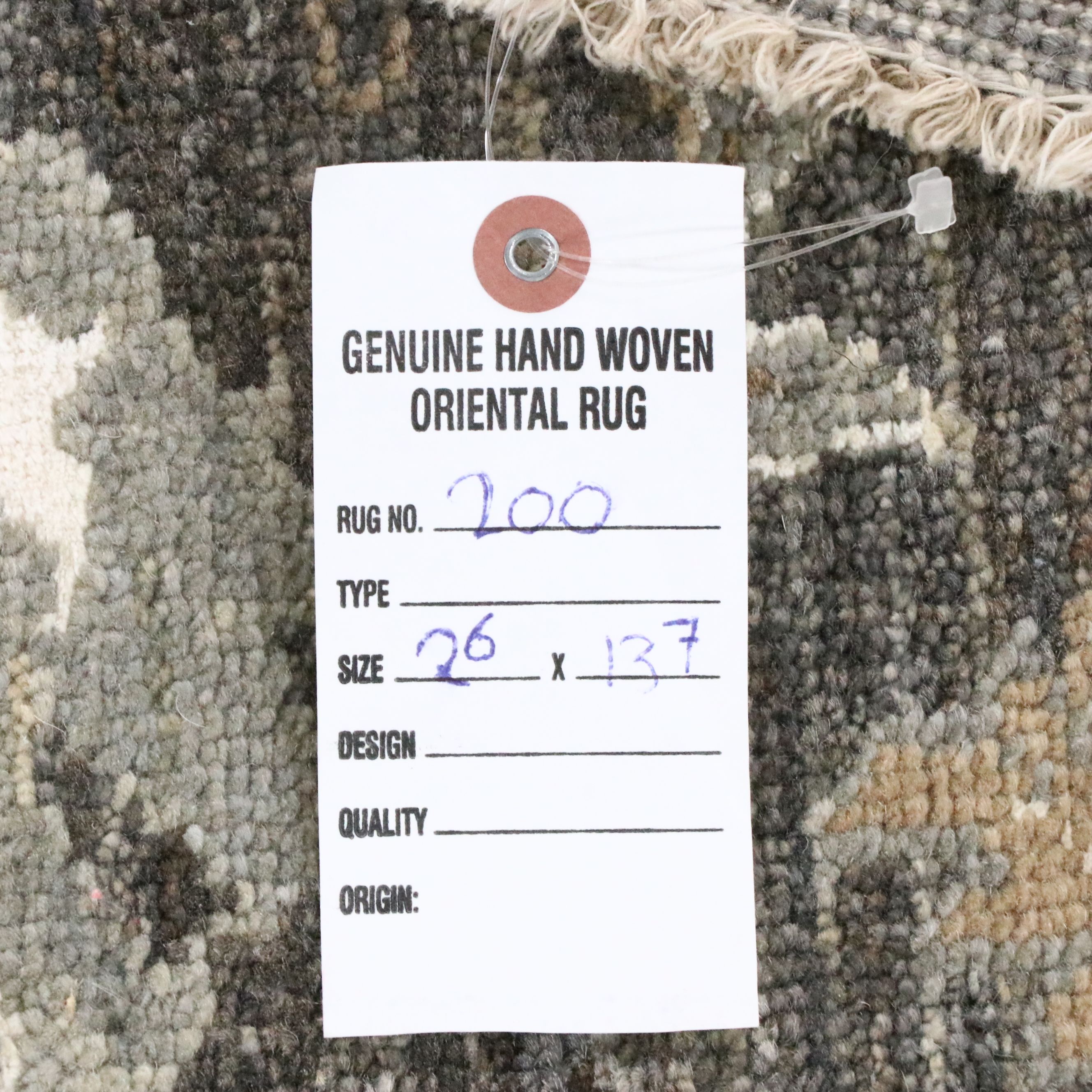 2'6 x 13'7 Hand-Knotted Pakistani Peshawar Carpet Runner Long Rug