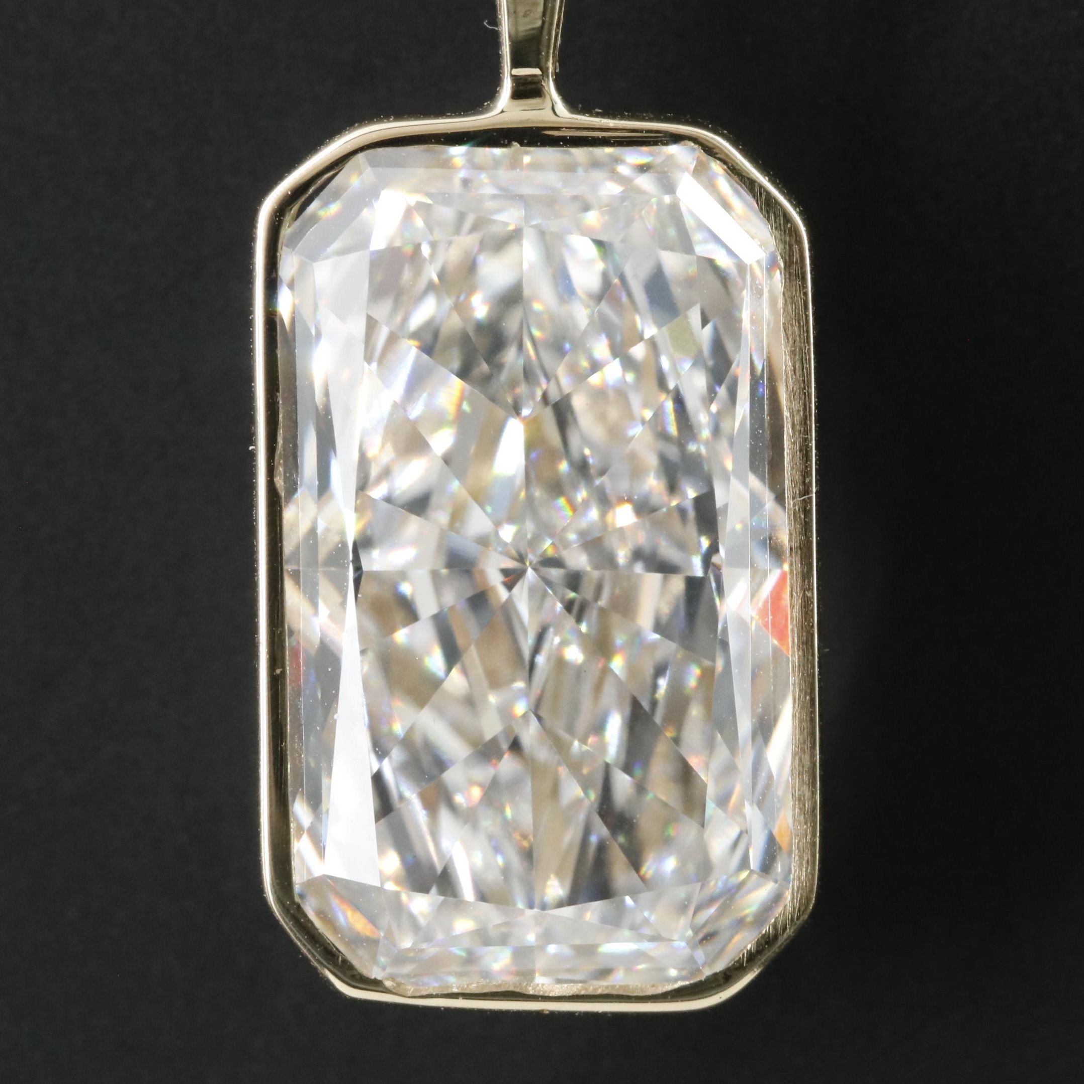 14K 7.99 CT Lab Grown Diamond Pendant with an IGI Report