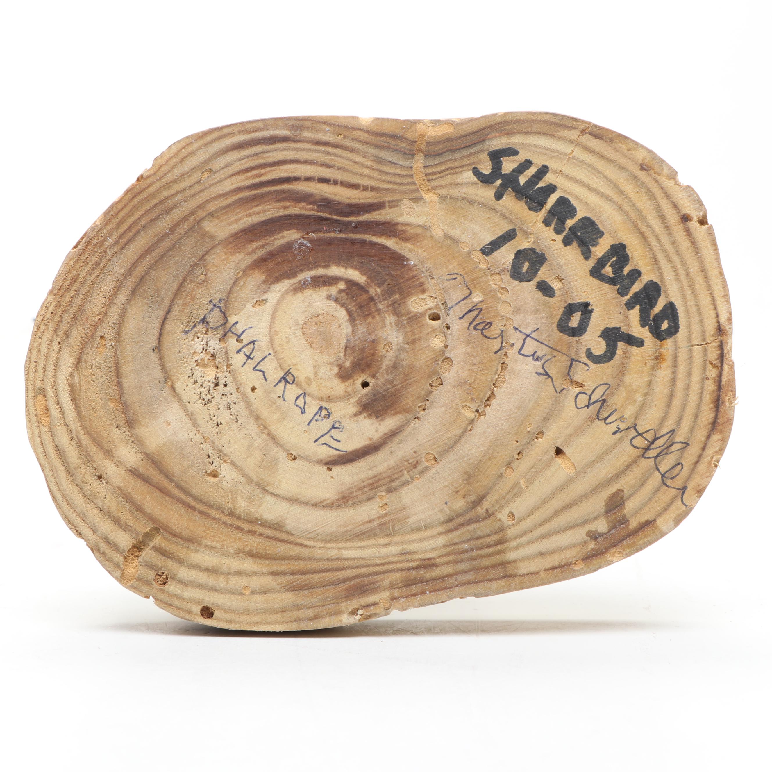 Hand-Painted "Shorebird" Wooden Sculpture with Cutty Sark Miniature Model