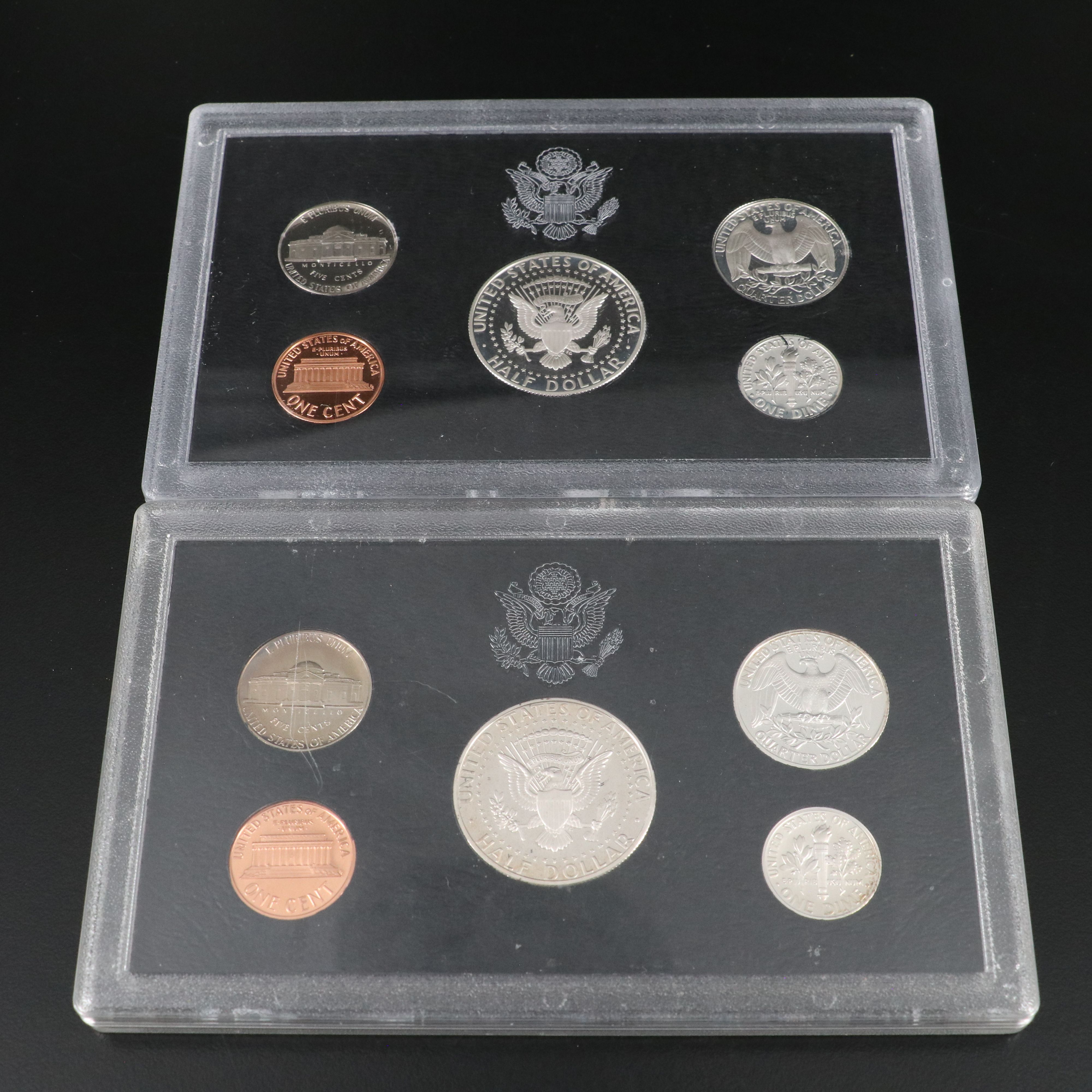 Three United States Modern Silver Proof Sets, 1992, 1995, and 1996
