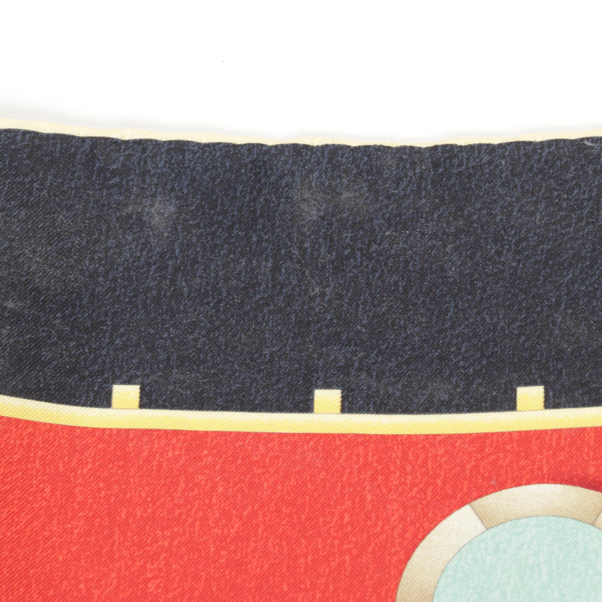 BVLGARI Multicolor Silk Carre Scarf with Hand-Rolled Hem