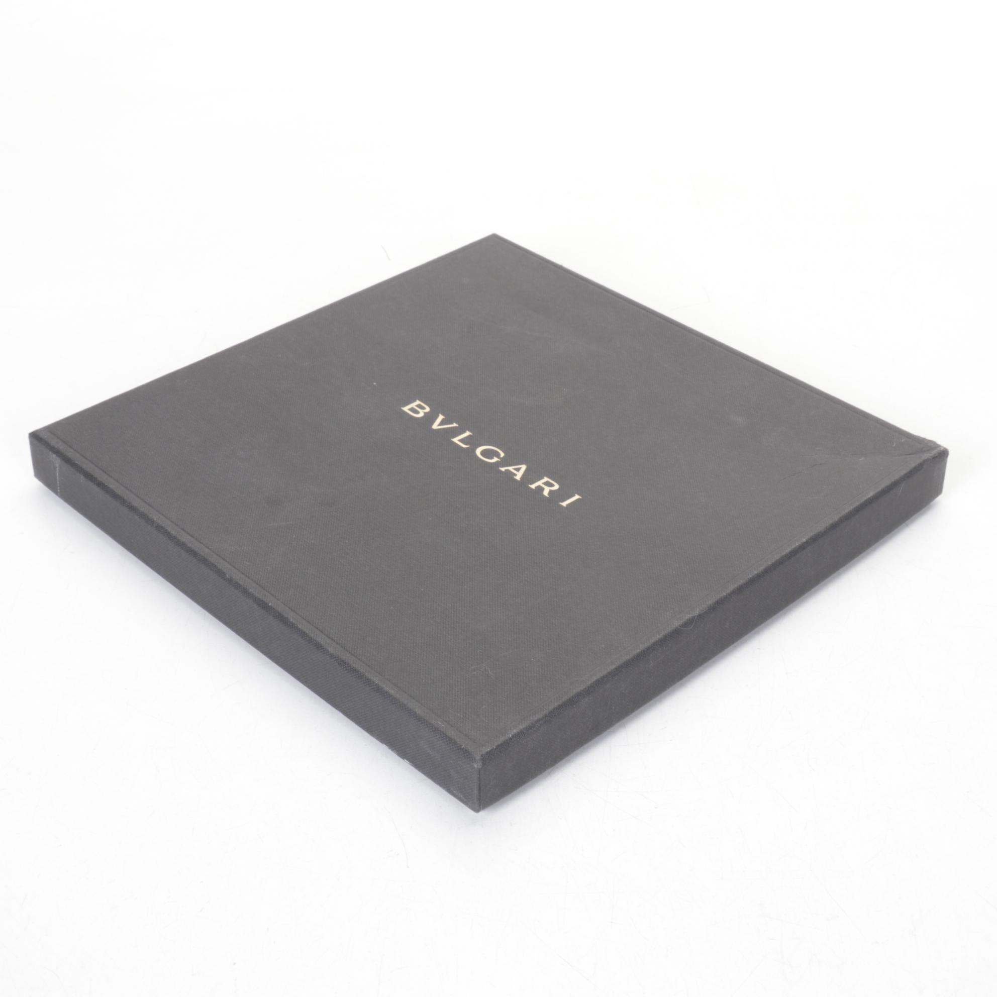 BVLGARI Multicolor Silk Carre Scarf with Hand-Rolled Hem