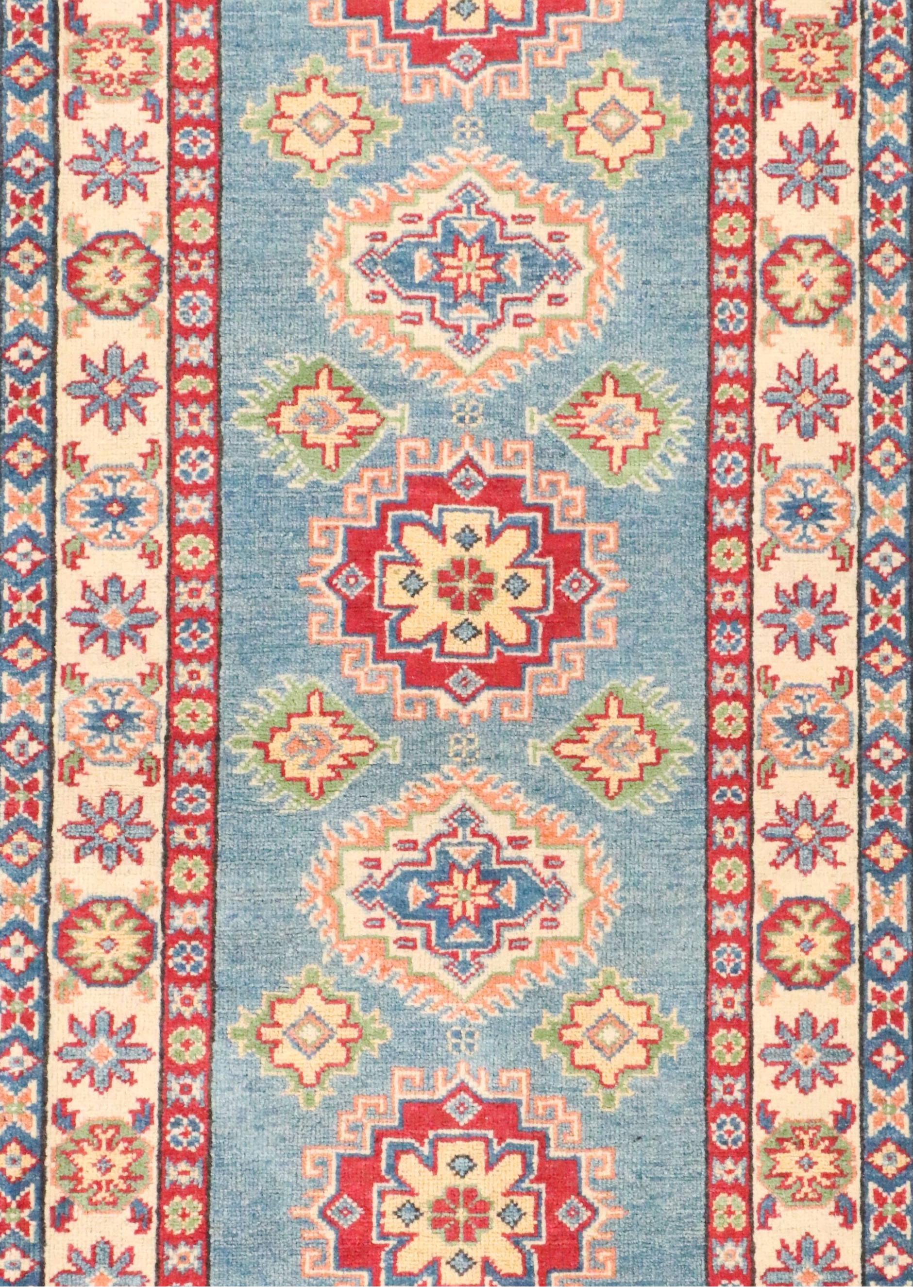 2'9 x 9'8 Hand-Knotted Afghan Kazak Carpet Runner Long Rug