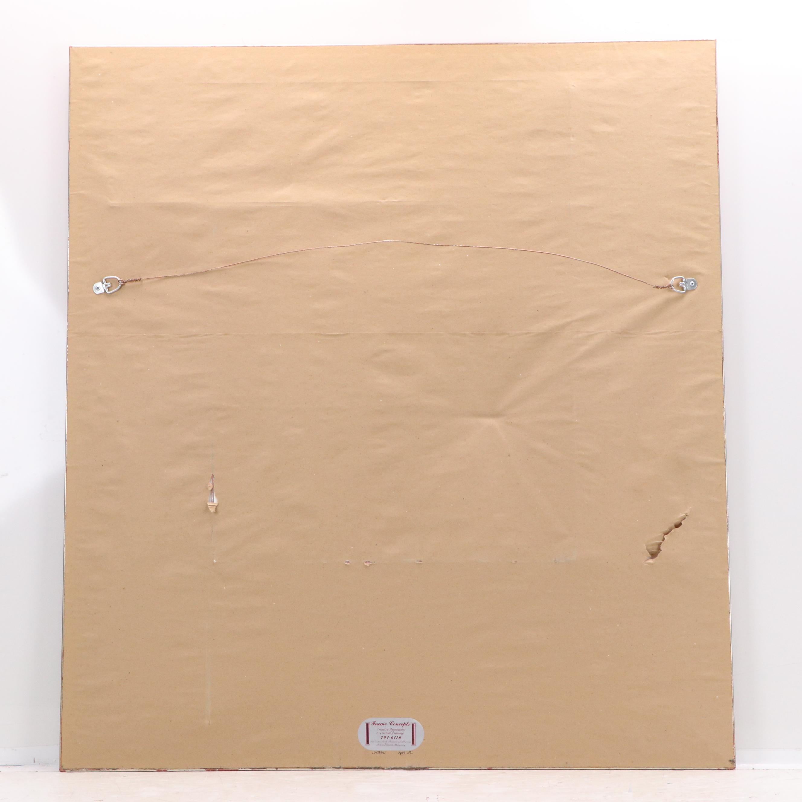 Offset Lithographs After Jeff Surret Blue Toned Stylized Landscapes, 2002