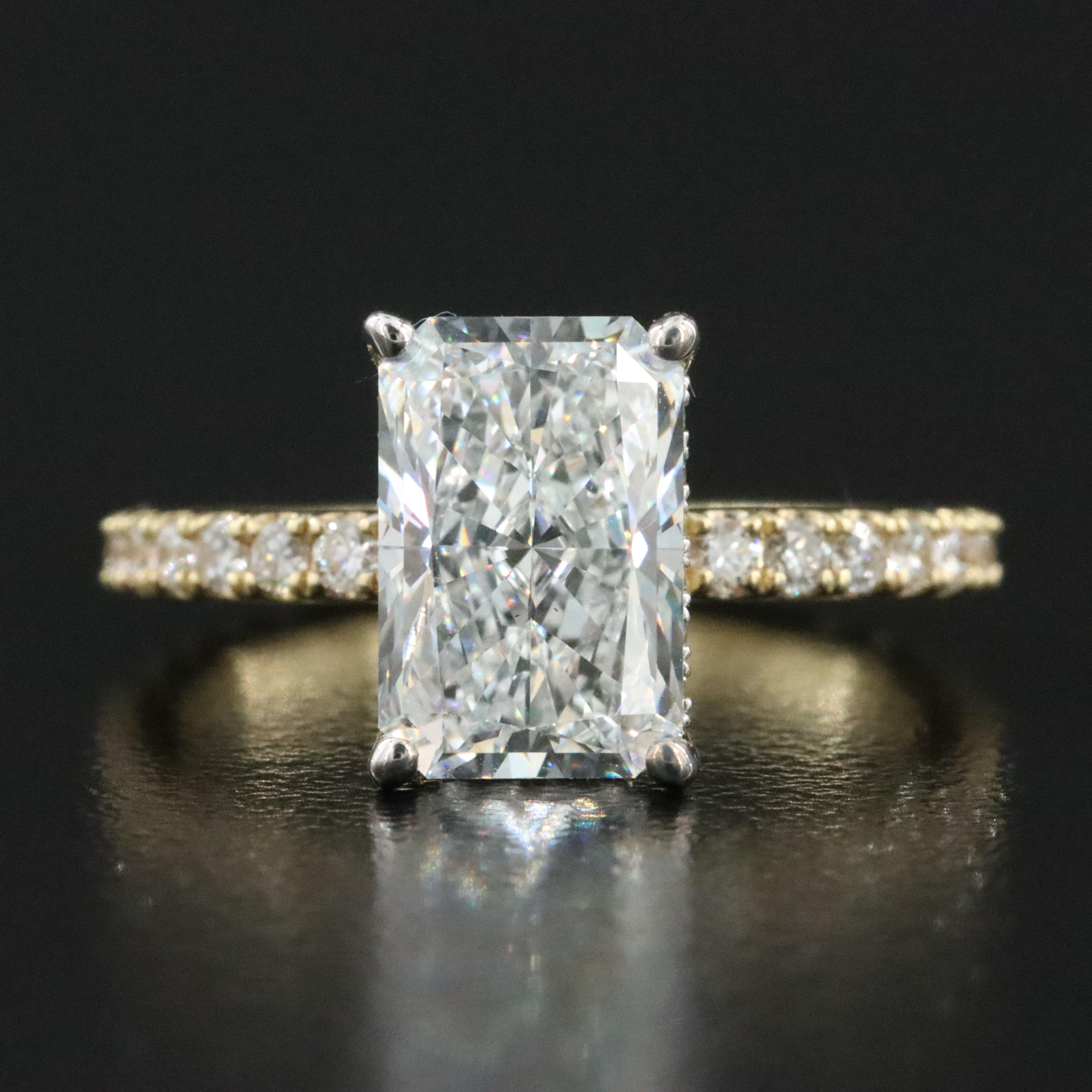 18K 3.10 CTW Lab Grown Diamond Ring with IGI Online Report