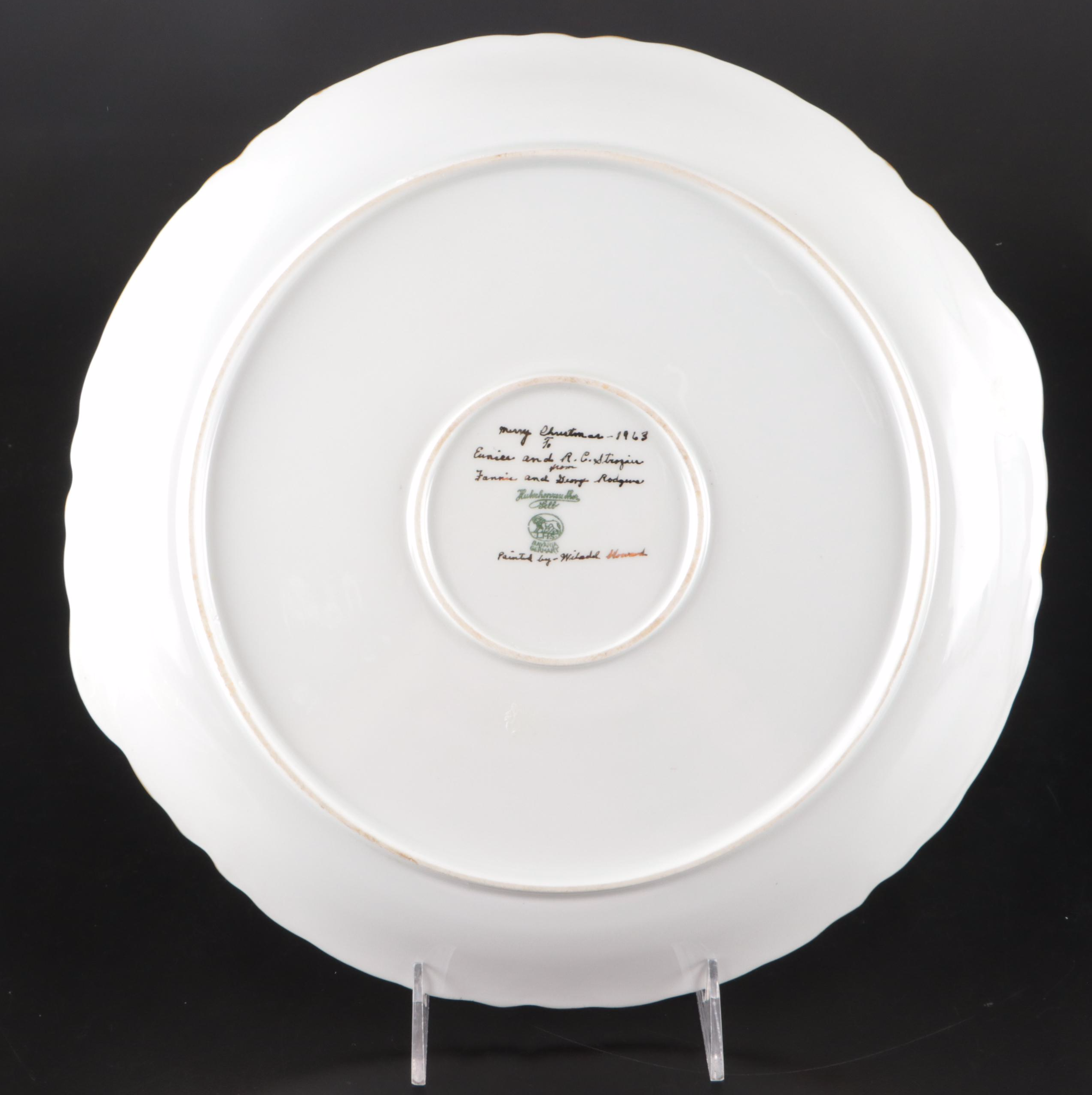Noritake and Hutschenreuther Floral Porcelain Serveware, Mid-20th Century