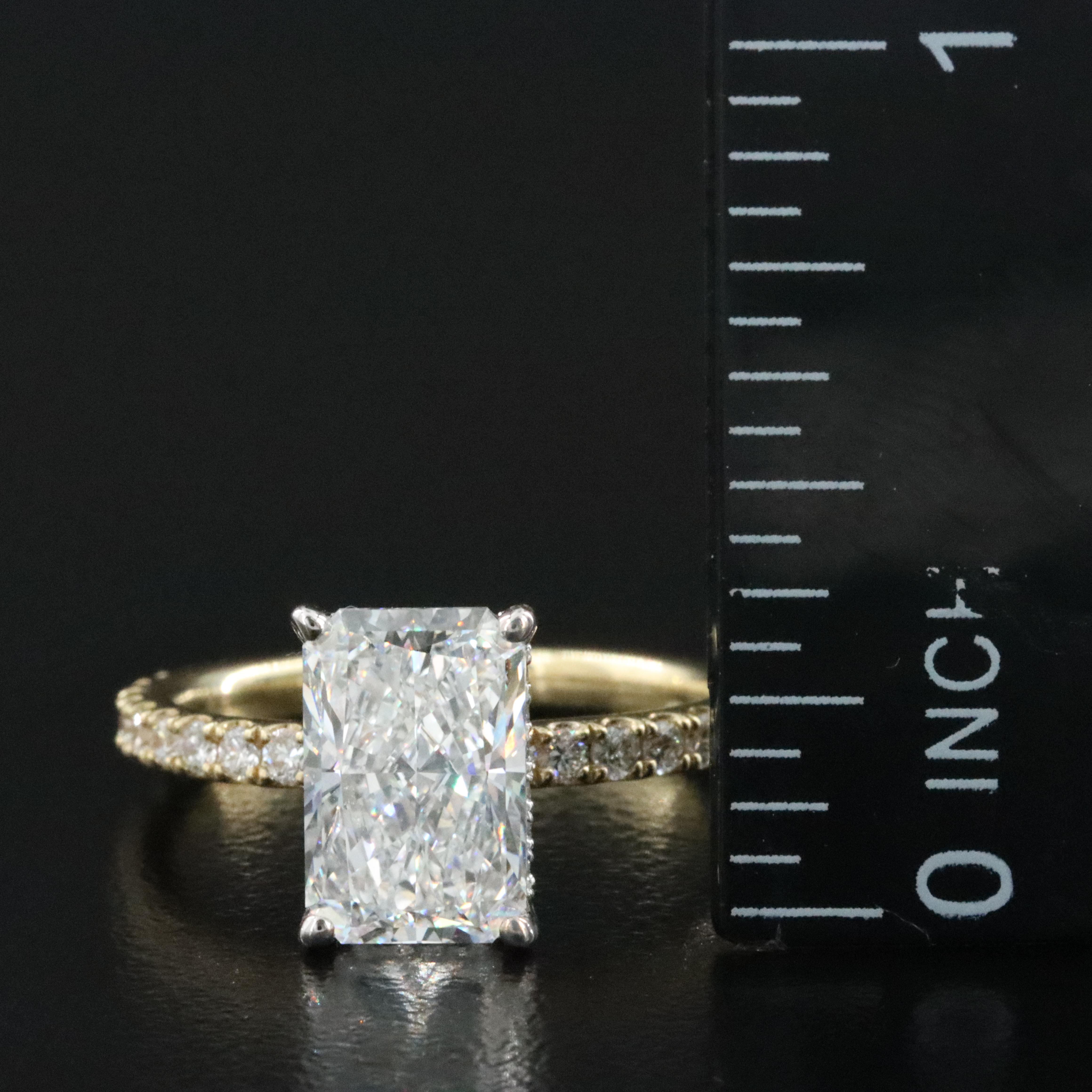 18K 3.10 CTW Lab Grown Diamond Ring with IGI Online Report