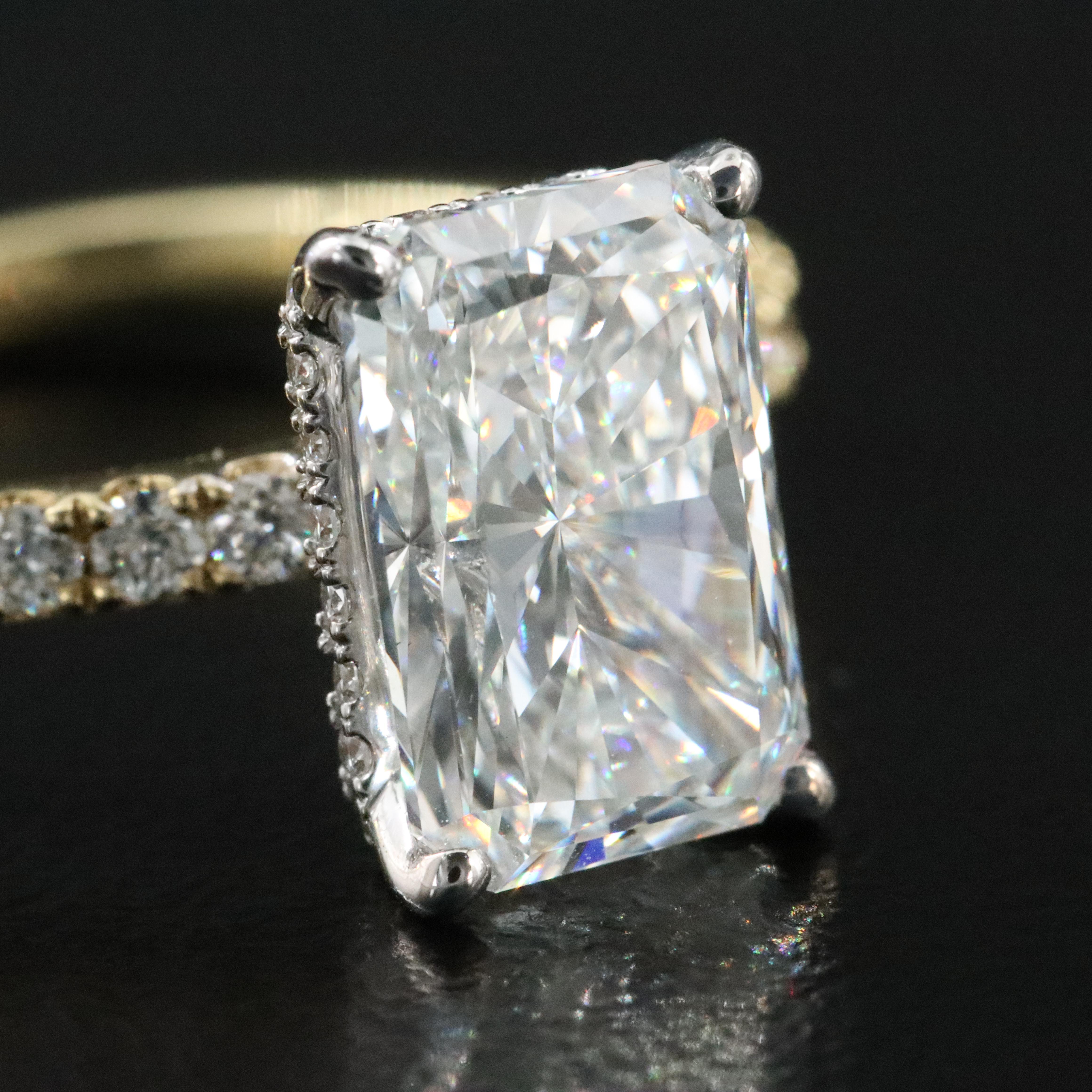 18K 3.10 CTW Lab Grown Diamond Ring with IGI Online Report