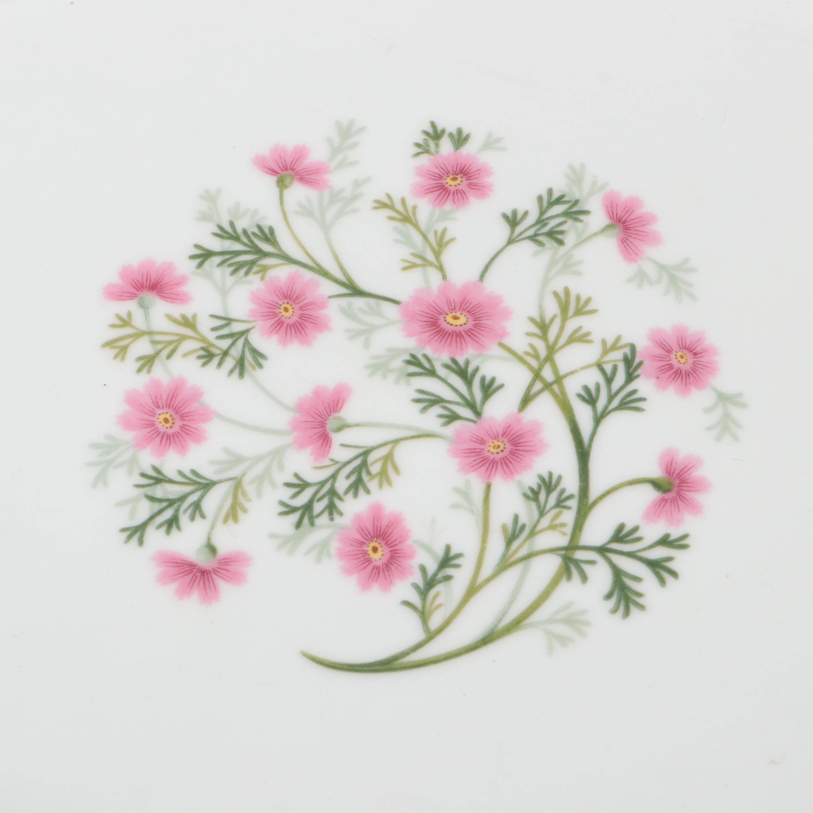 Noritake and Hutschenreuther Floral Porcelain Serveware, Mid-20th Century